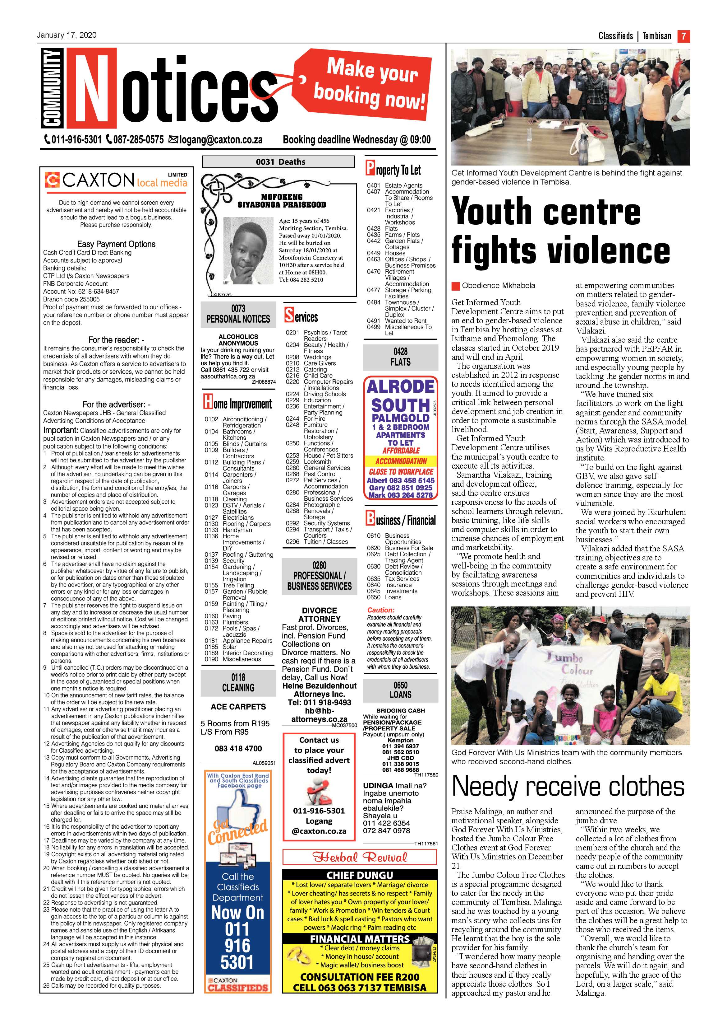 The Tembisan 20 January 2020 page 7