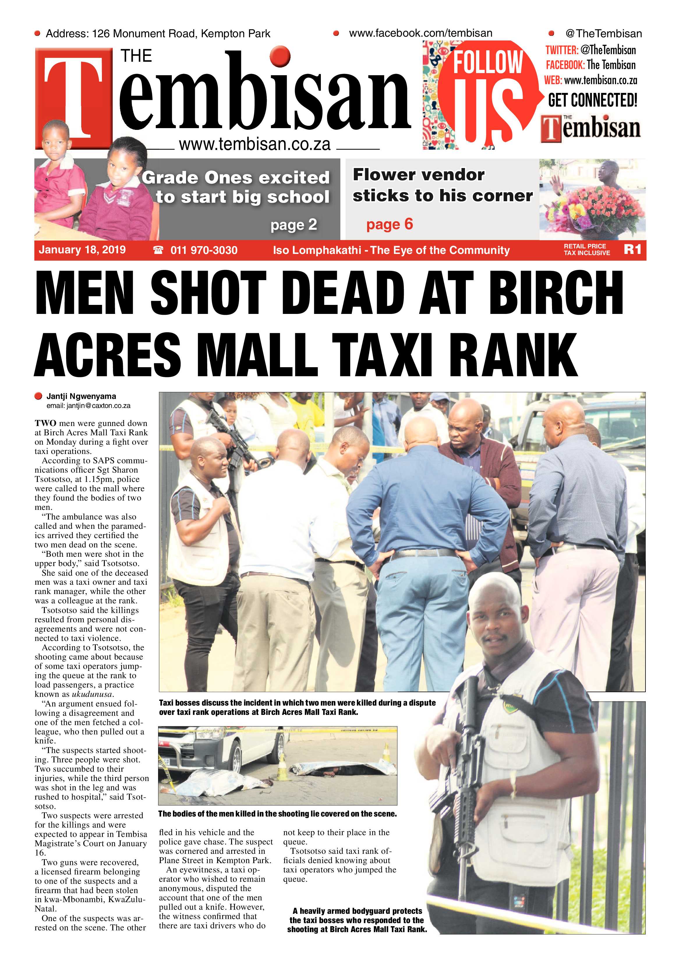 The Tembisan 21 January 2019 page 1