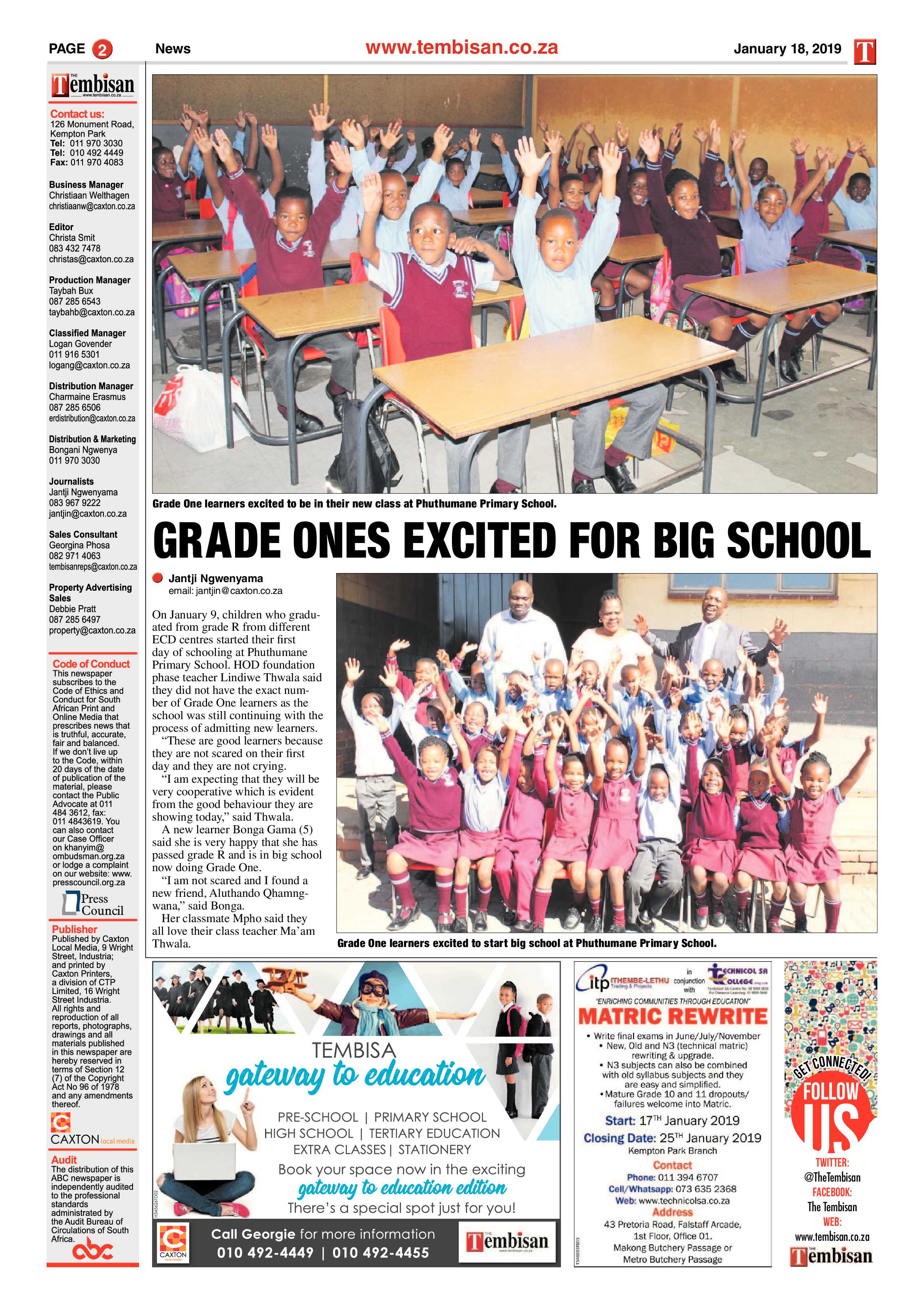 The Tembisan 21 January 2019 page 2
