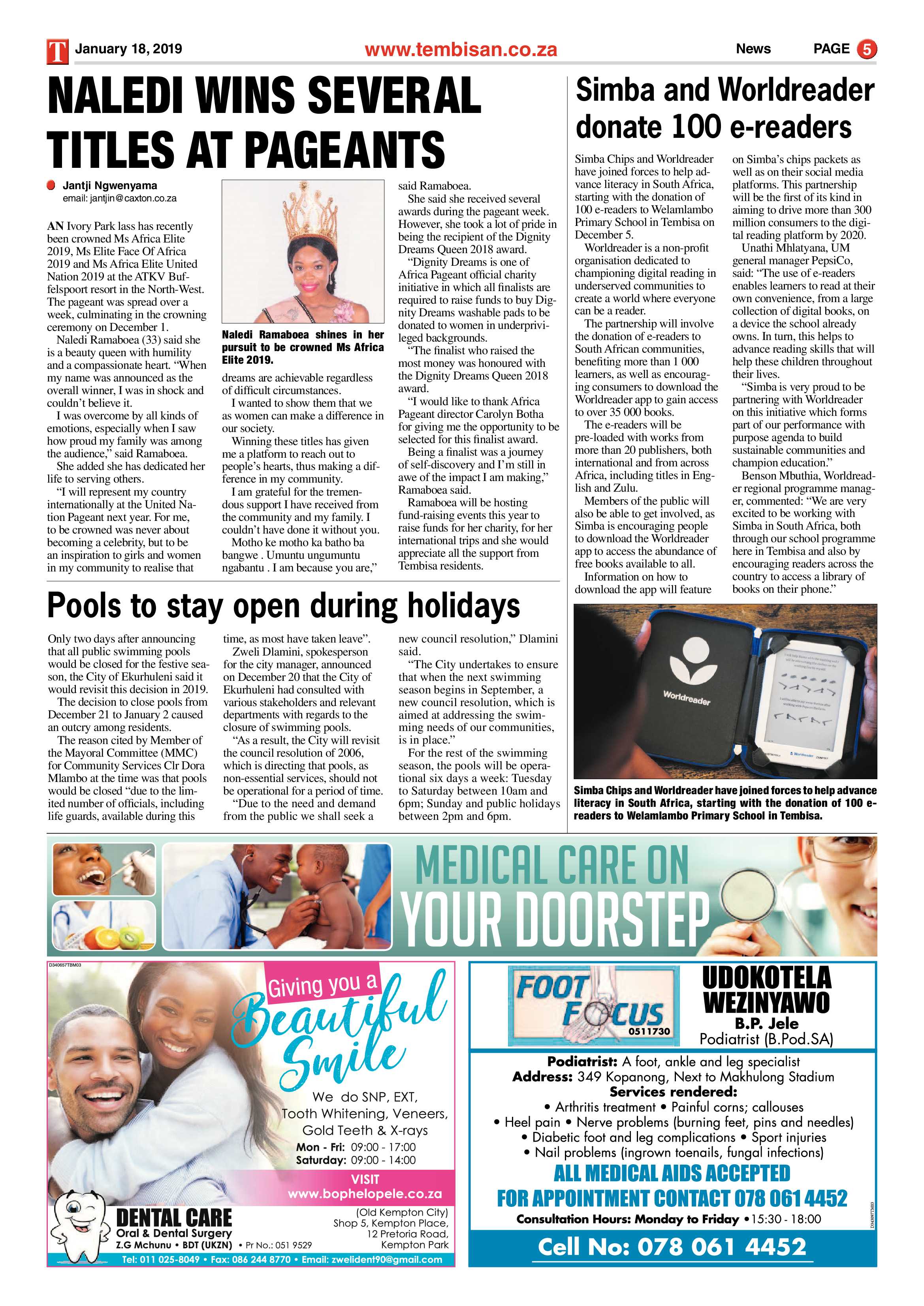 The Tembisan 21 January 2019 page 5
