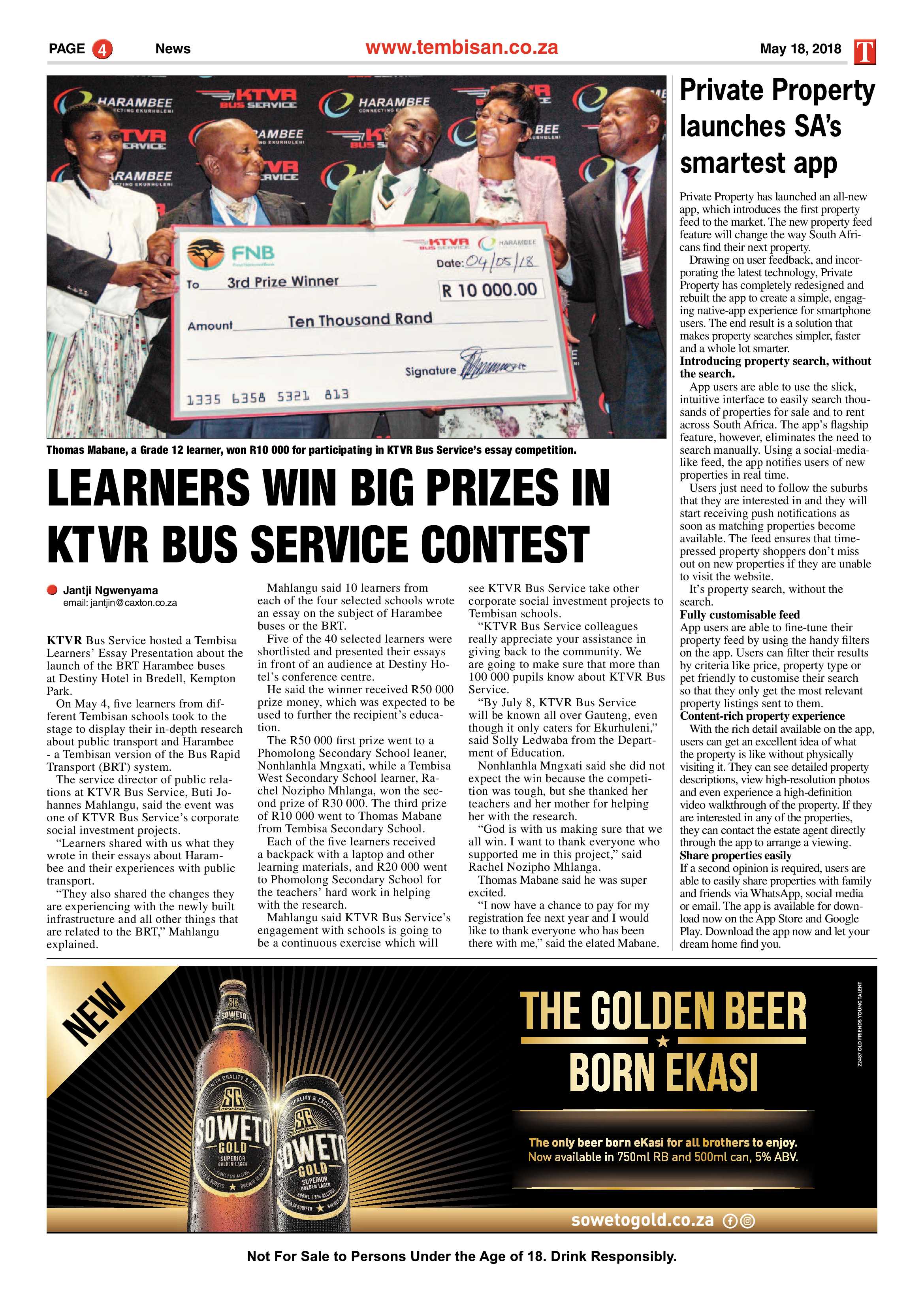 The Tembisan 21 May 2018 page 4