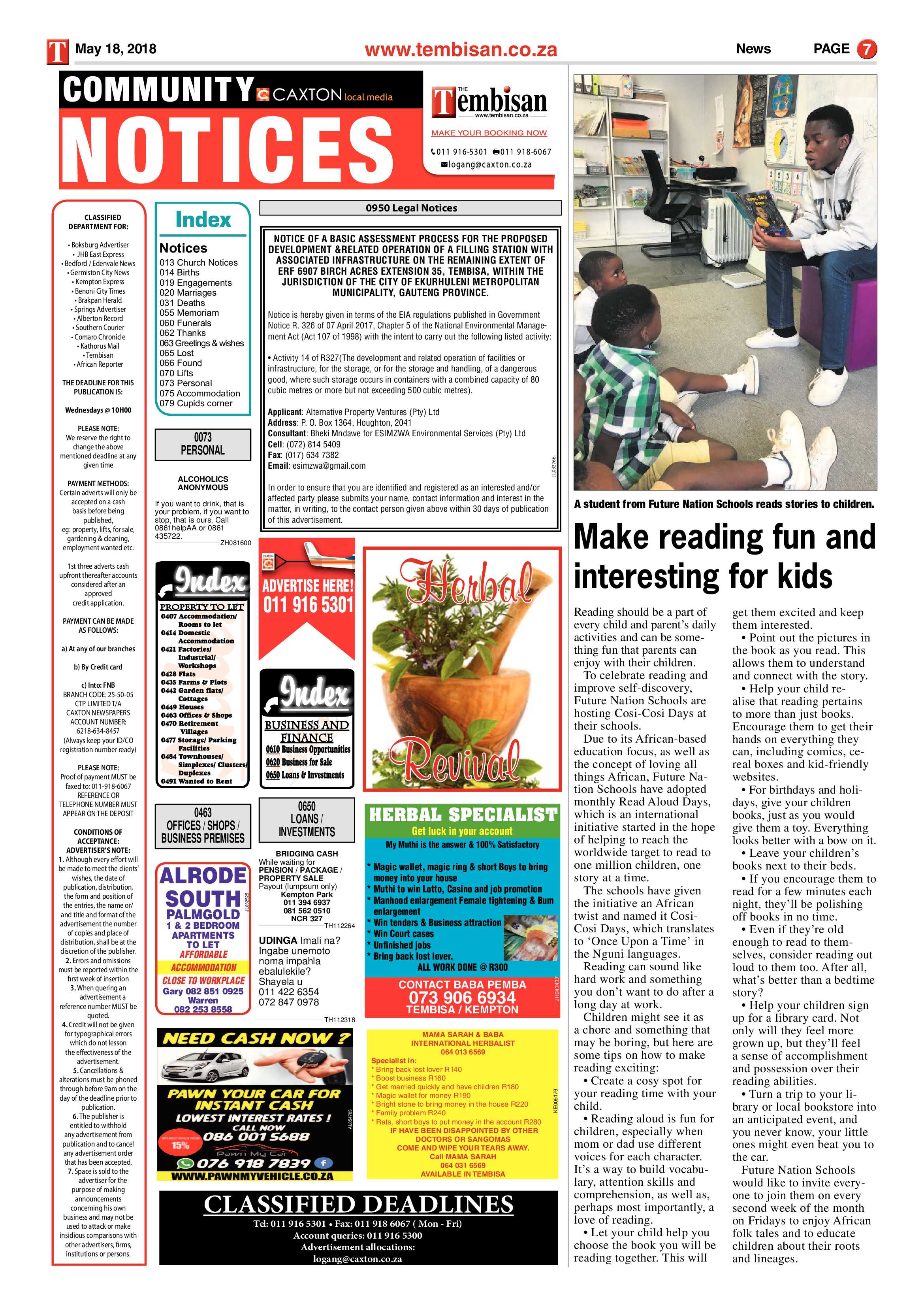 The Tembisan 21 May 2018 page 7