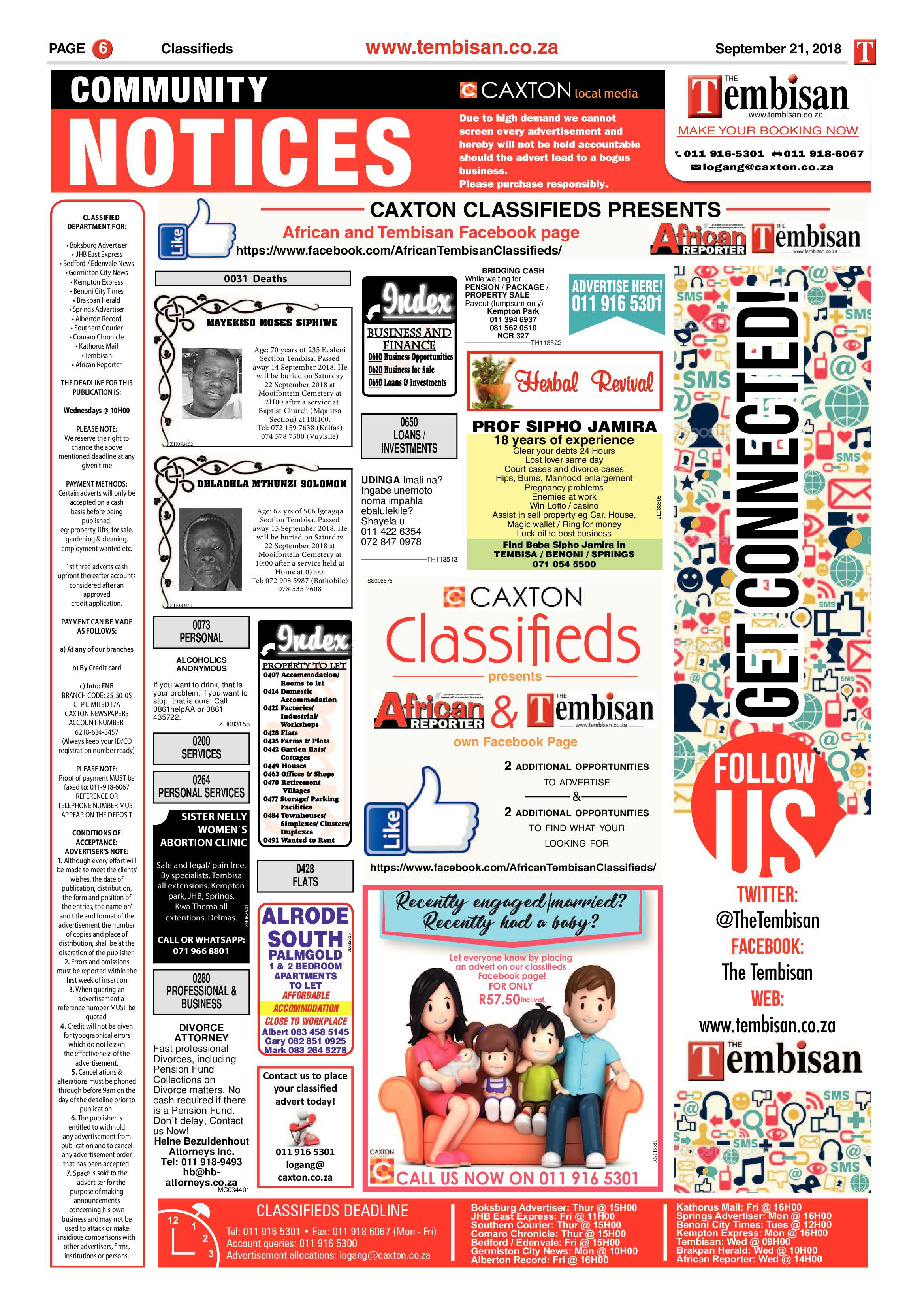The Tembisan 21 September 2018 page 6