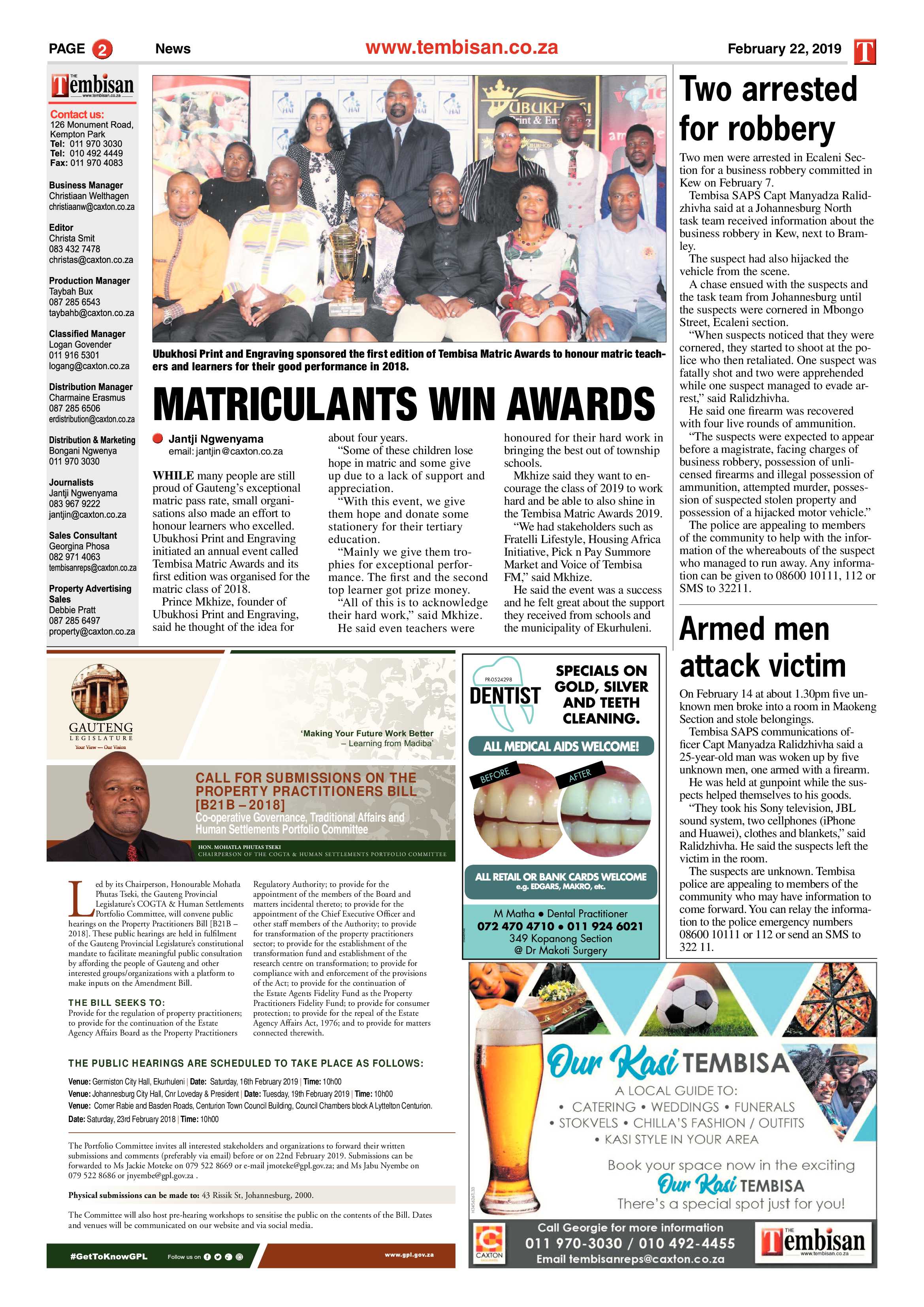 The Tembisan 22 February 2019 page 2