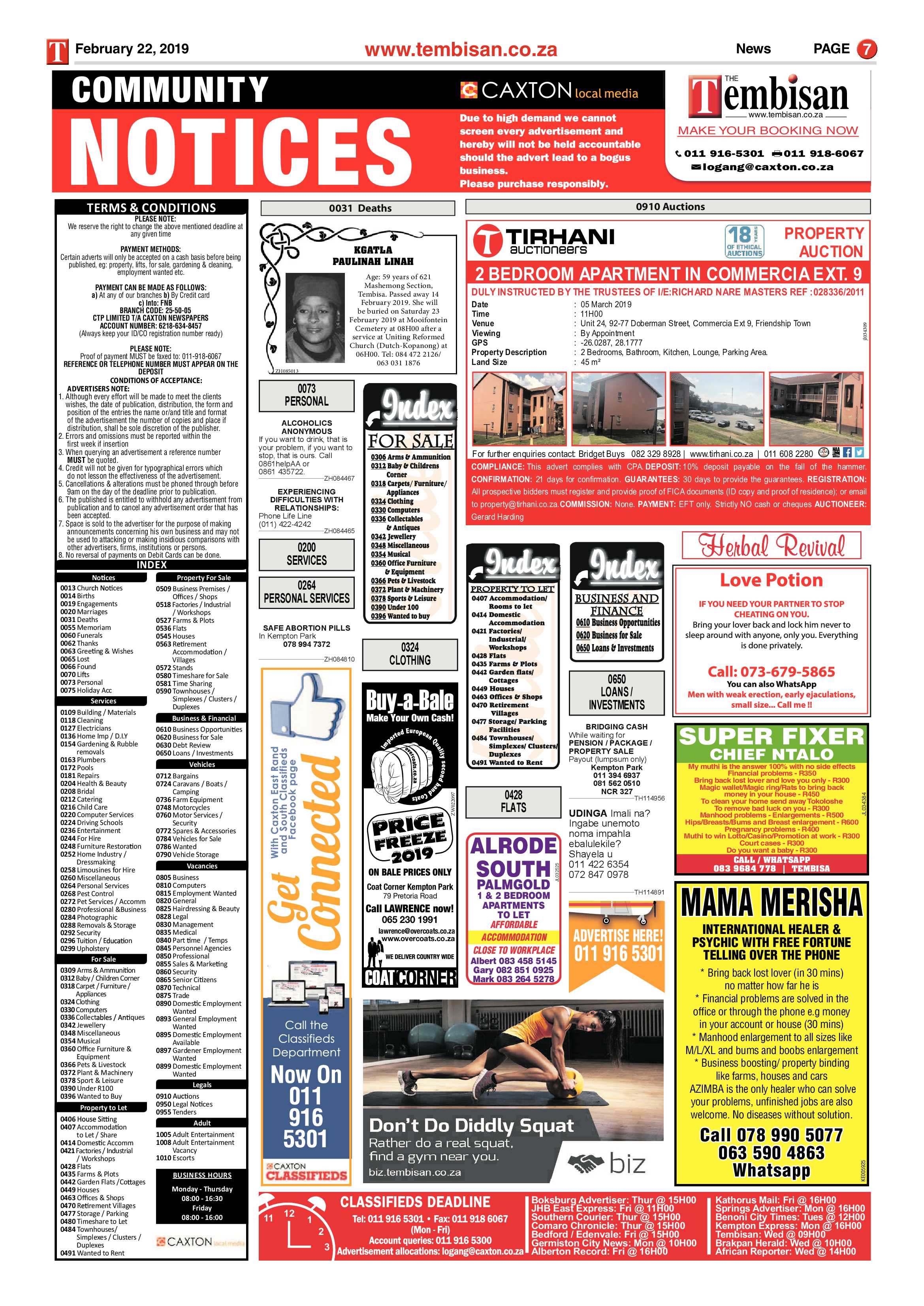 The Tembisan 22 February 2019 page 7