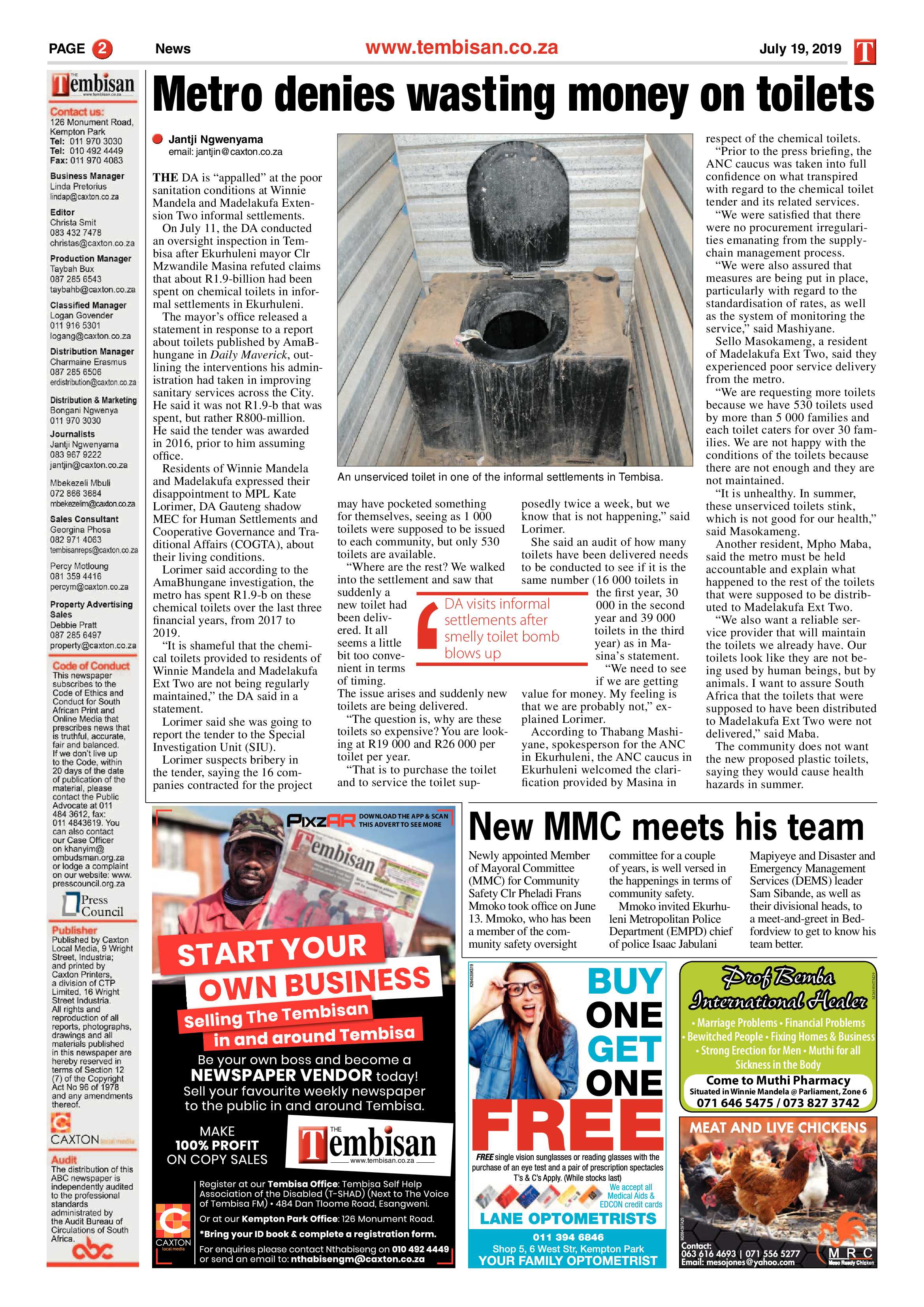 The Tembisan 22 July 2019 page 2