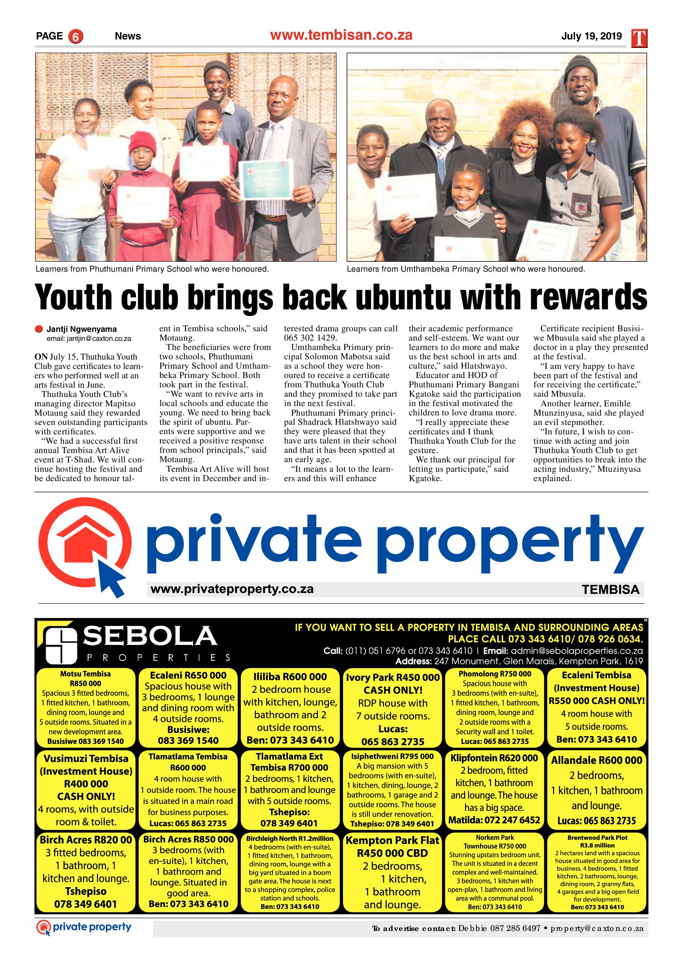 The Tembisan 22 July 2019 page 6