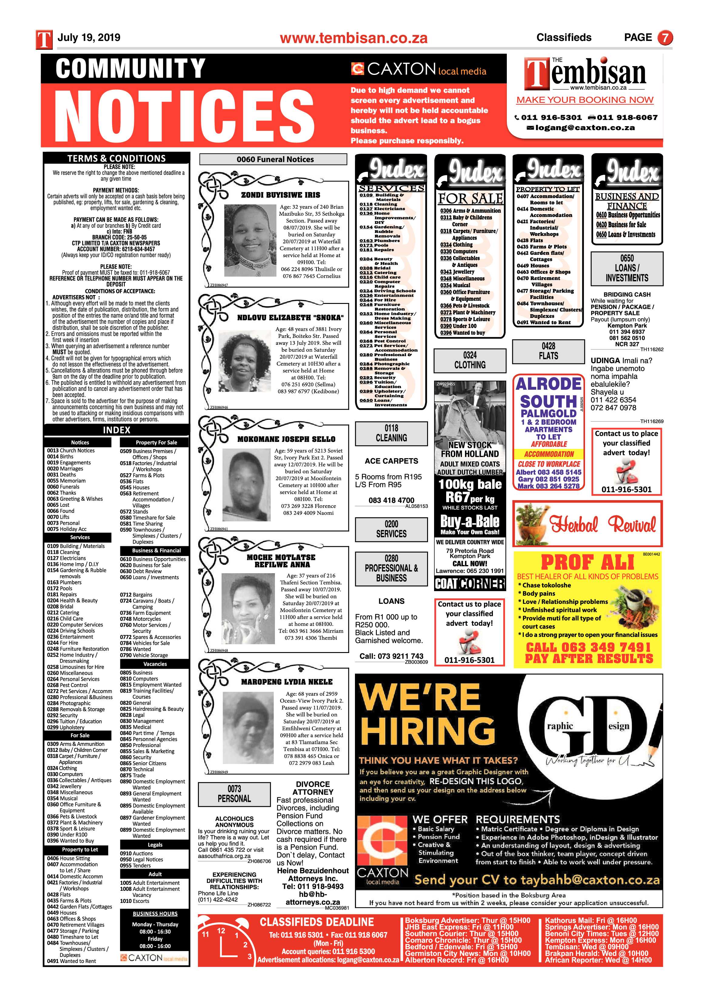The Tembisan 22 July 2019 page 7
