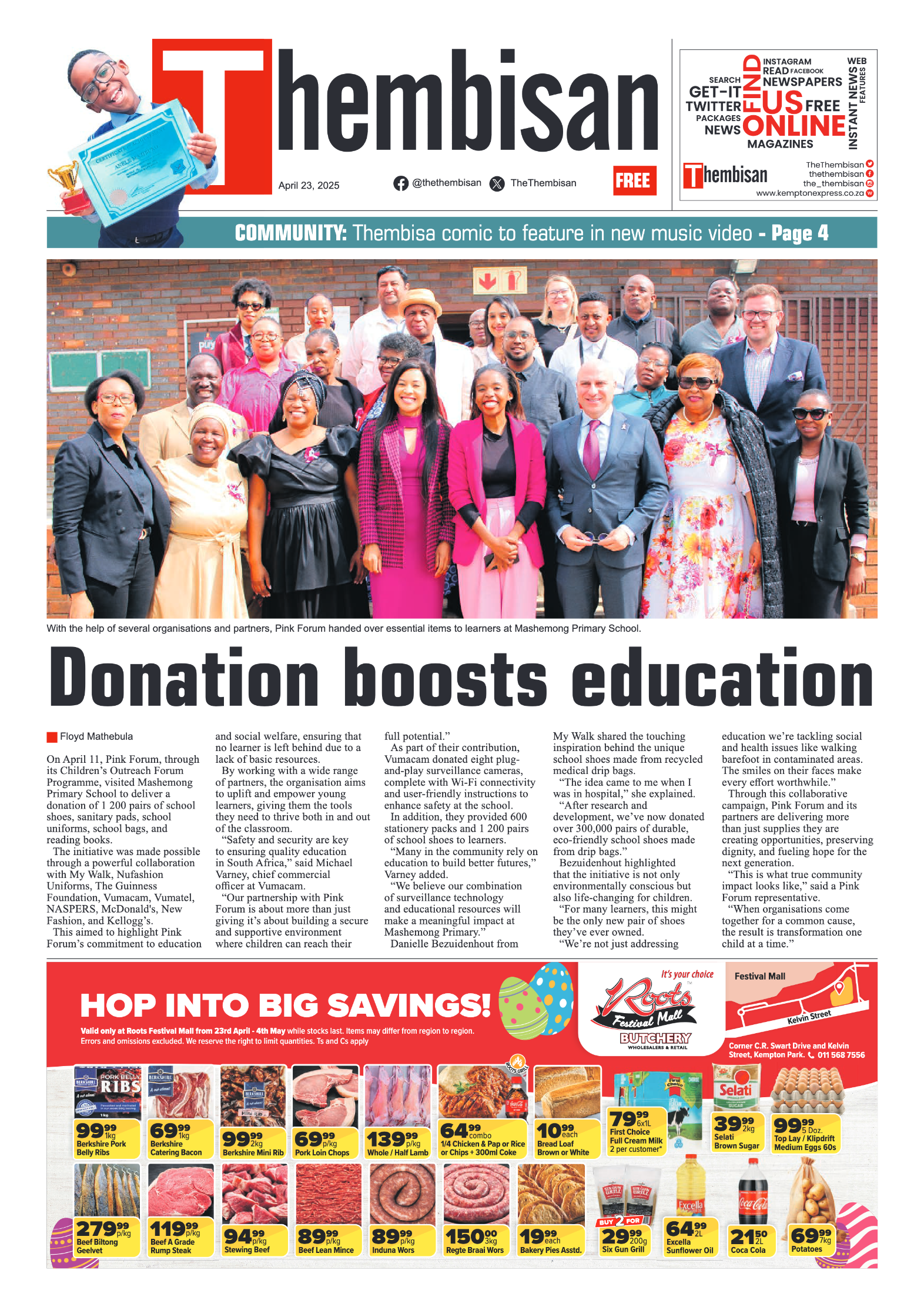 The Tembisan 23 April 2025 page 1