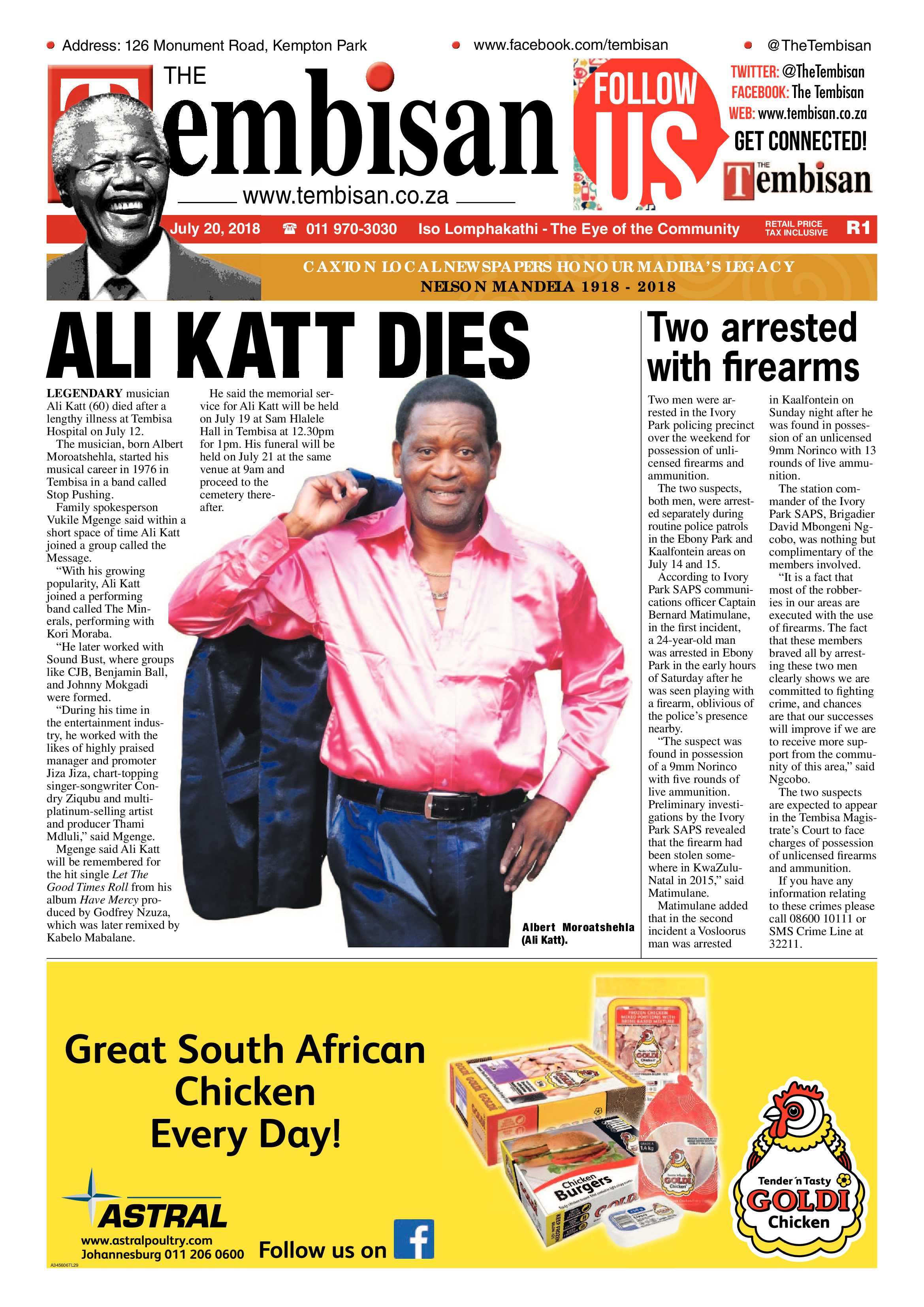 The Tembisan 23 July 2018 page 1