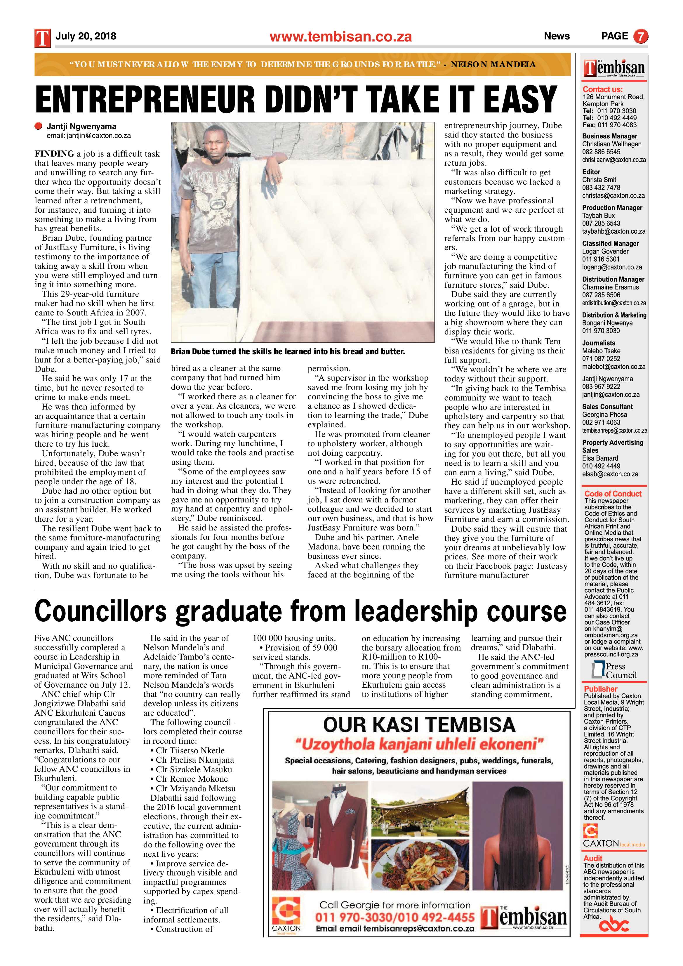 The Tembisan 23 July 2018 page 7