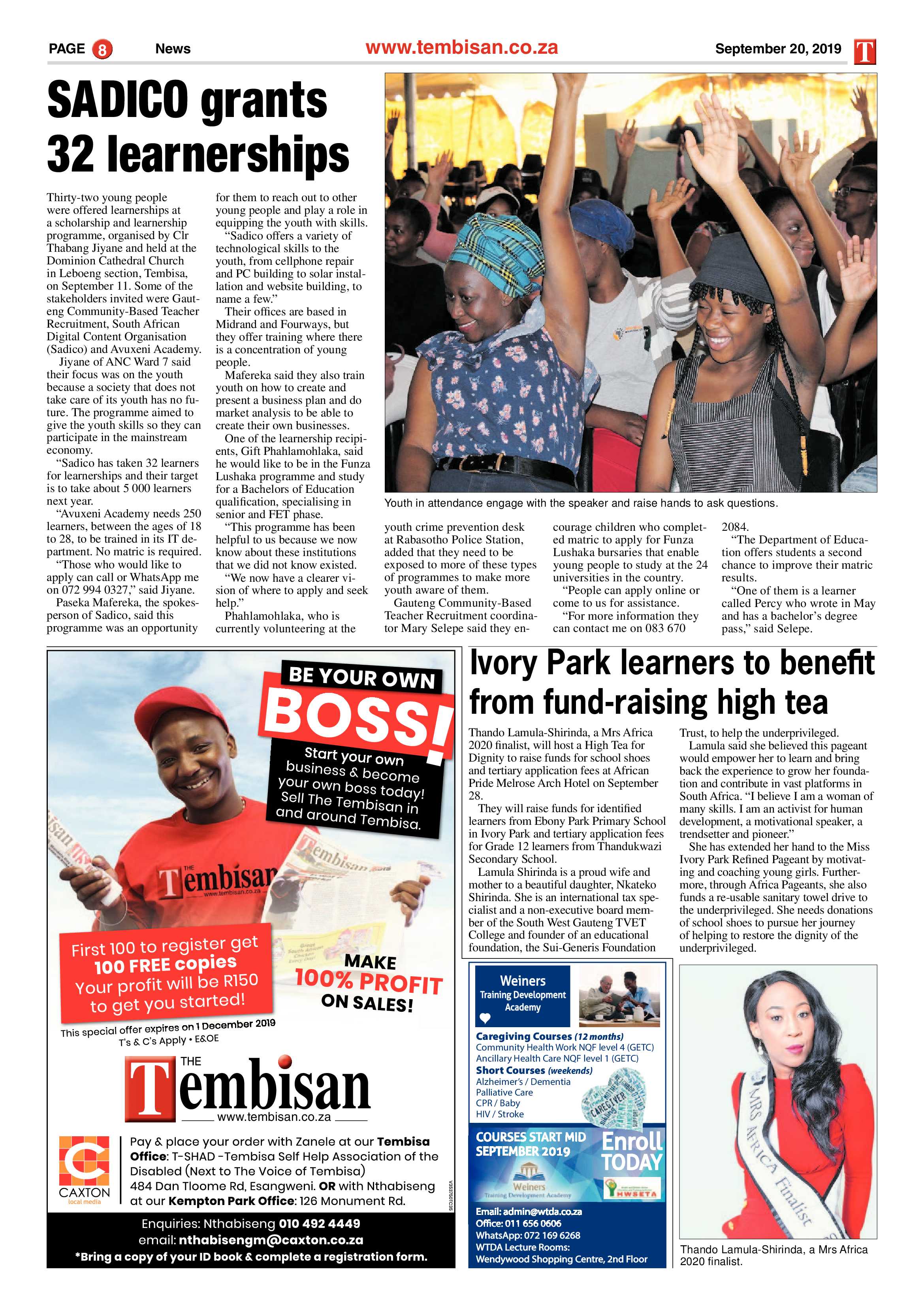 The Tembisan 23 September 2019 page 8