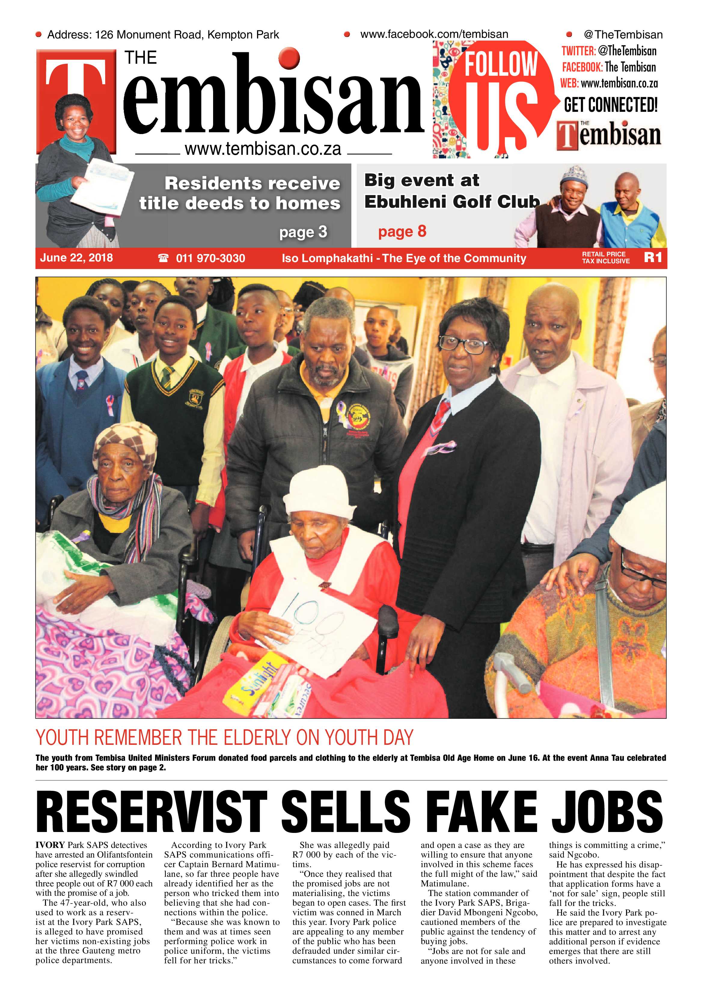The Tembisan 25 June 2018 page 1