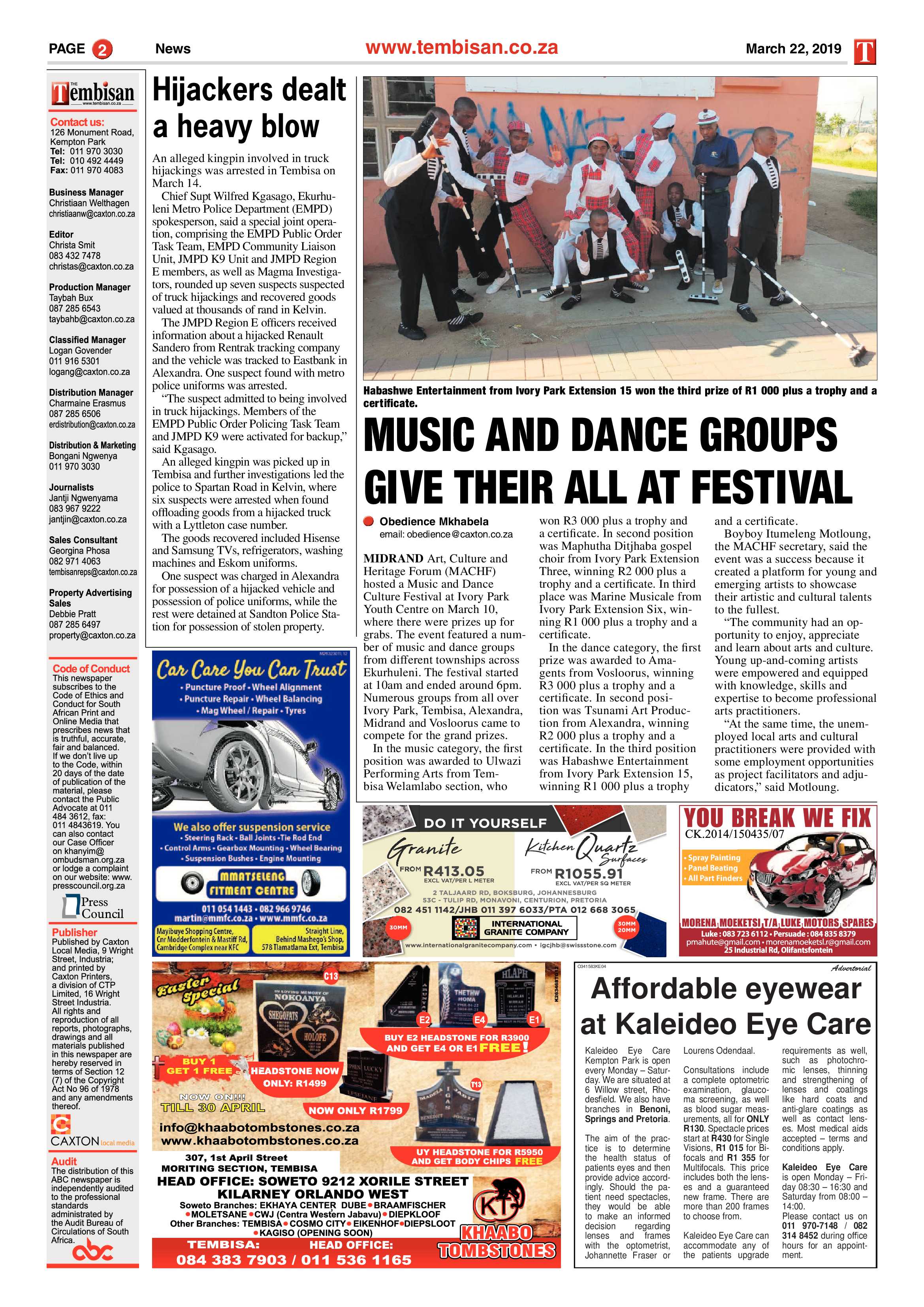 The Tembisan 25 March 2019 page 2