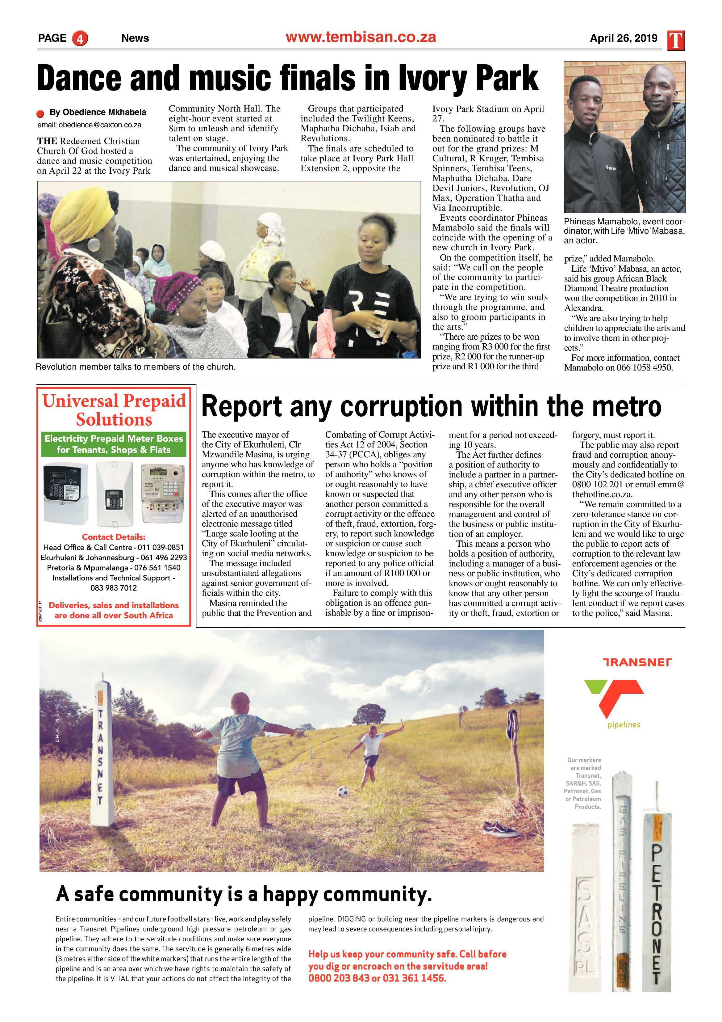The Tembisan 29 April 2019 page 4
