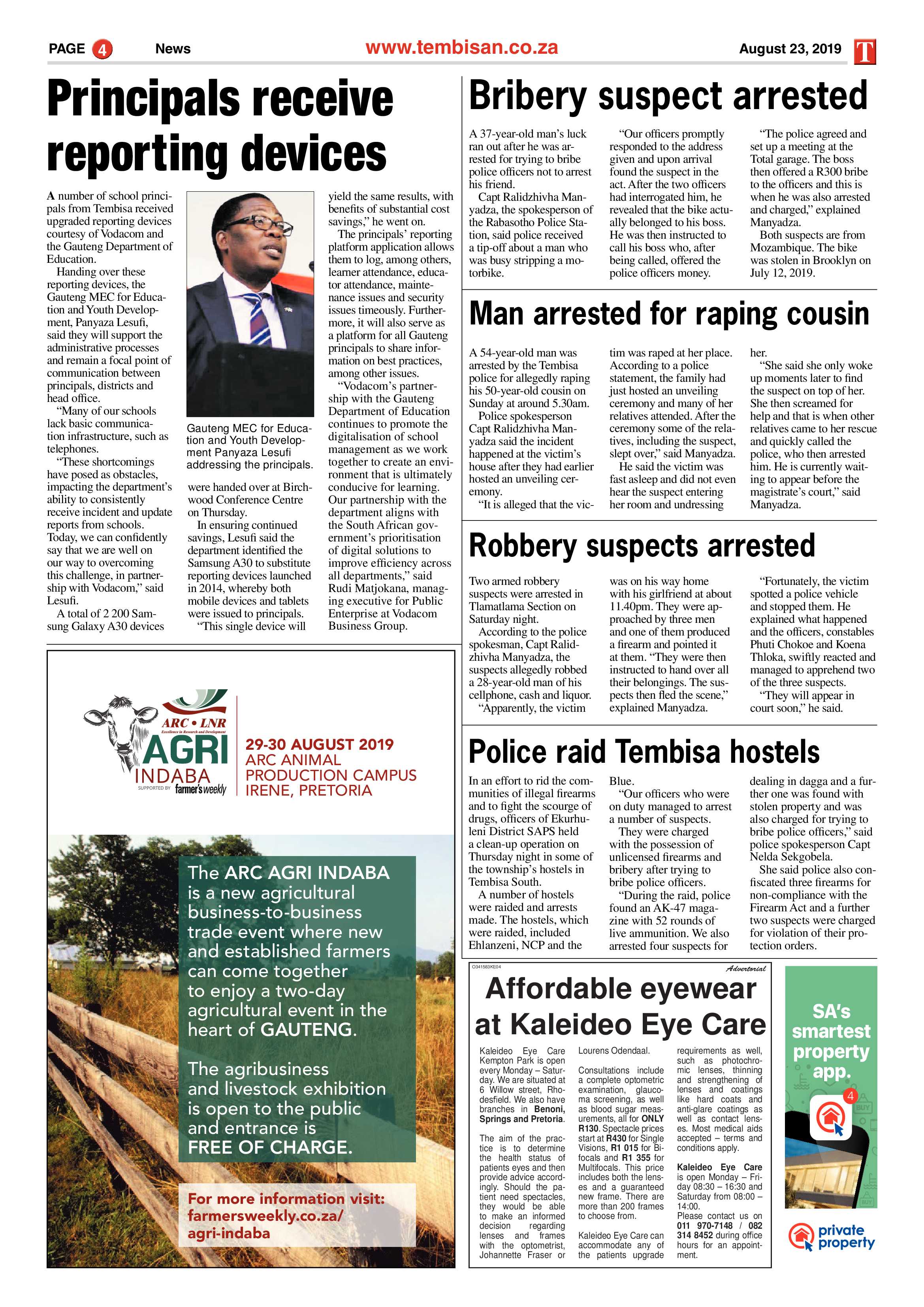 The Tembisan 26 August 2019 page 4