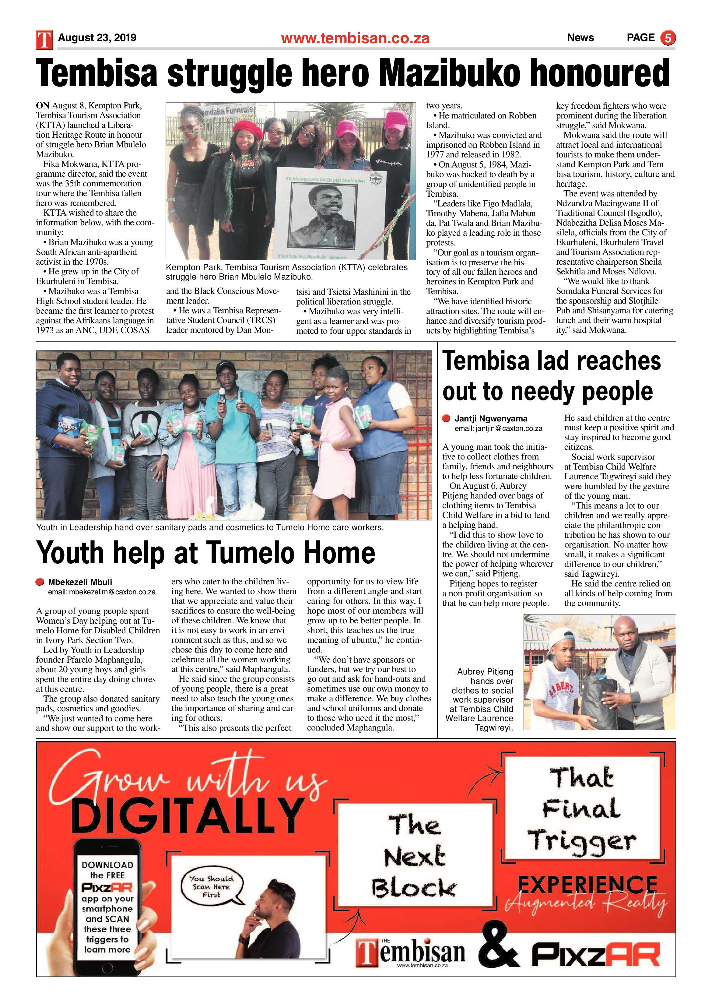 The Tembisan 26 August 2019 page 5