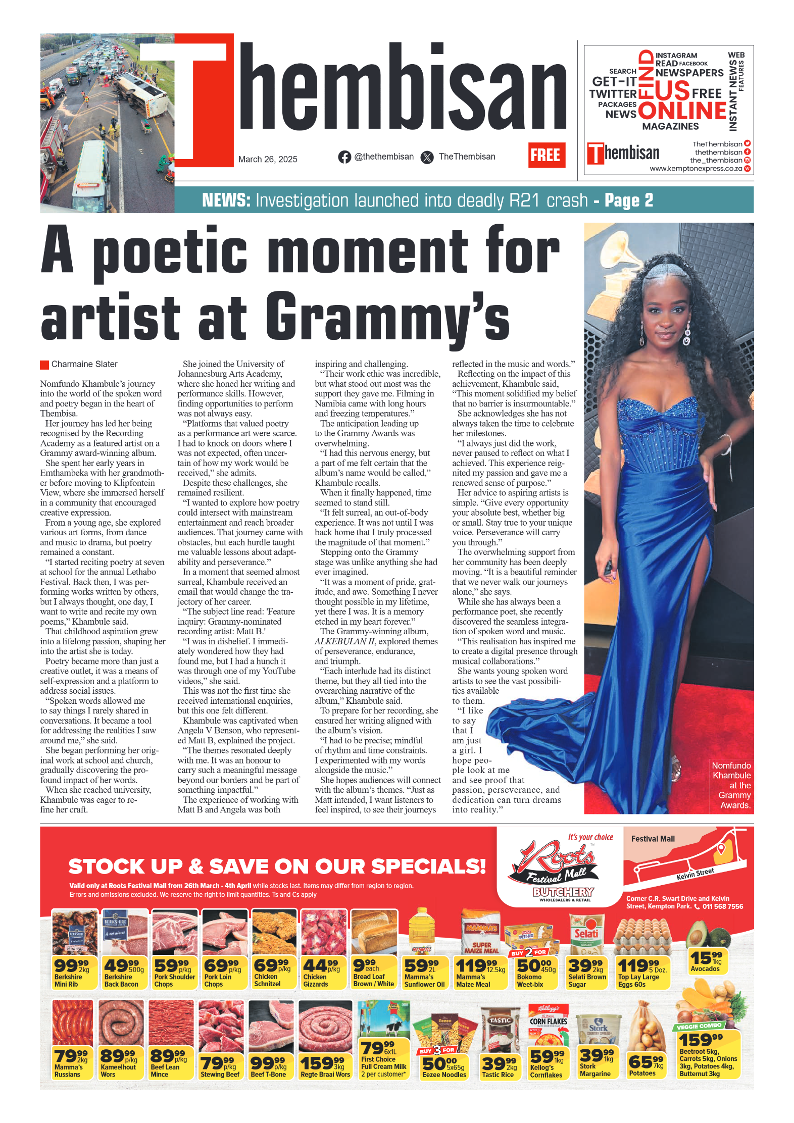 The Tembisan 26 March 2025 page 1