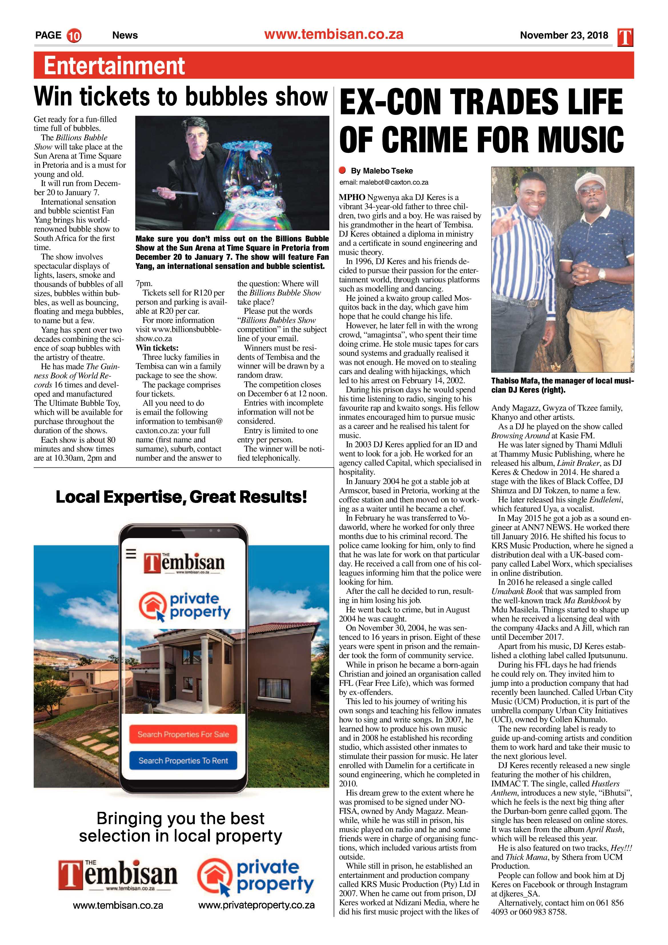 The Tembisan 26 November 2018 page 10