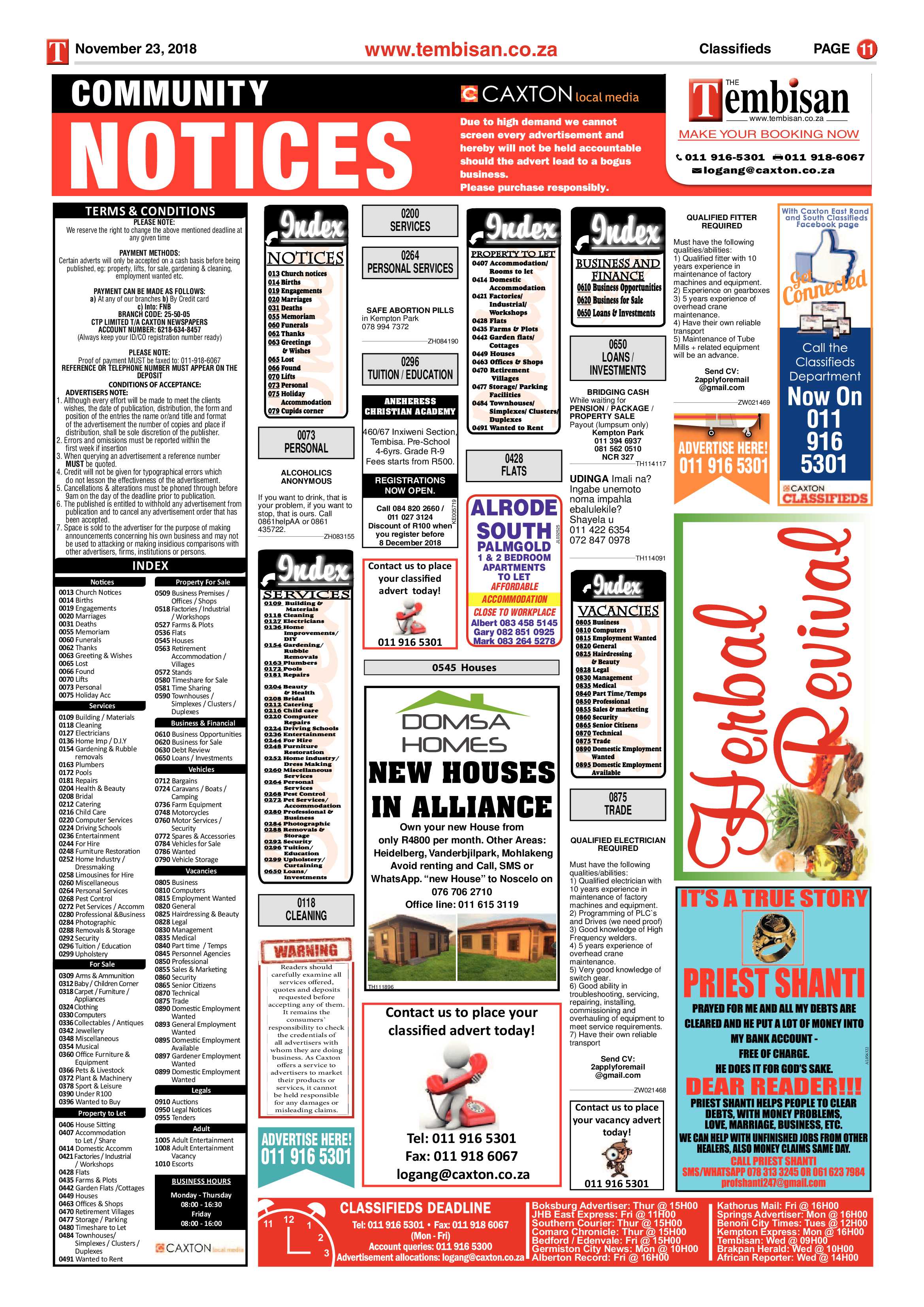 The Tembisan 26 November 2018 page 11
