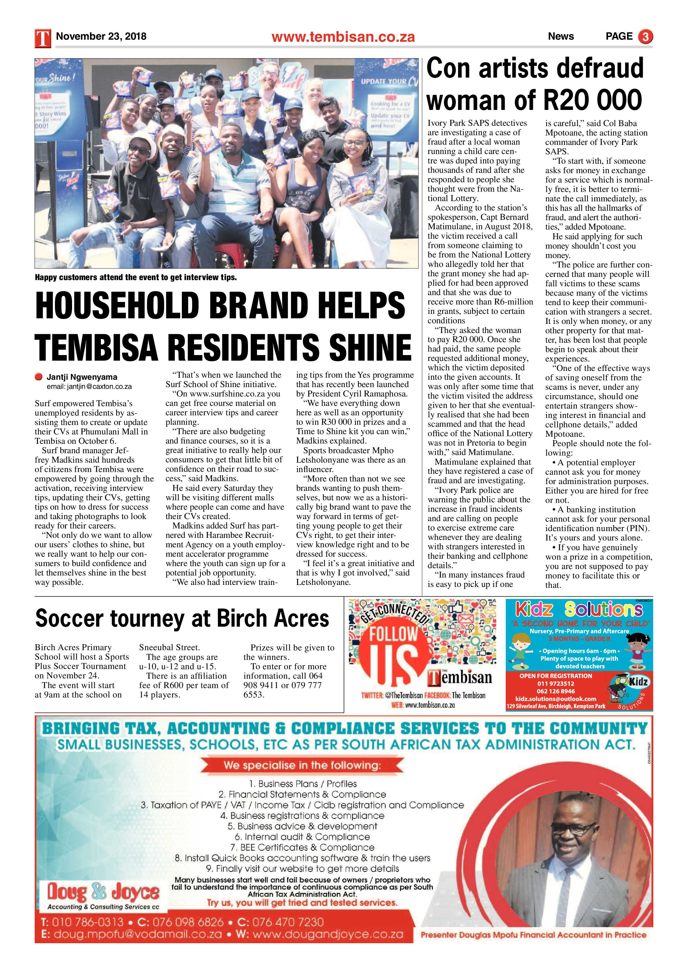 The Tembisan 26 November 2018 page 3
