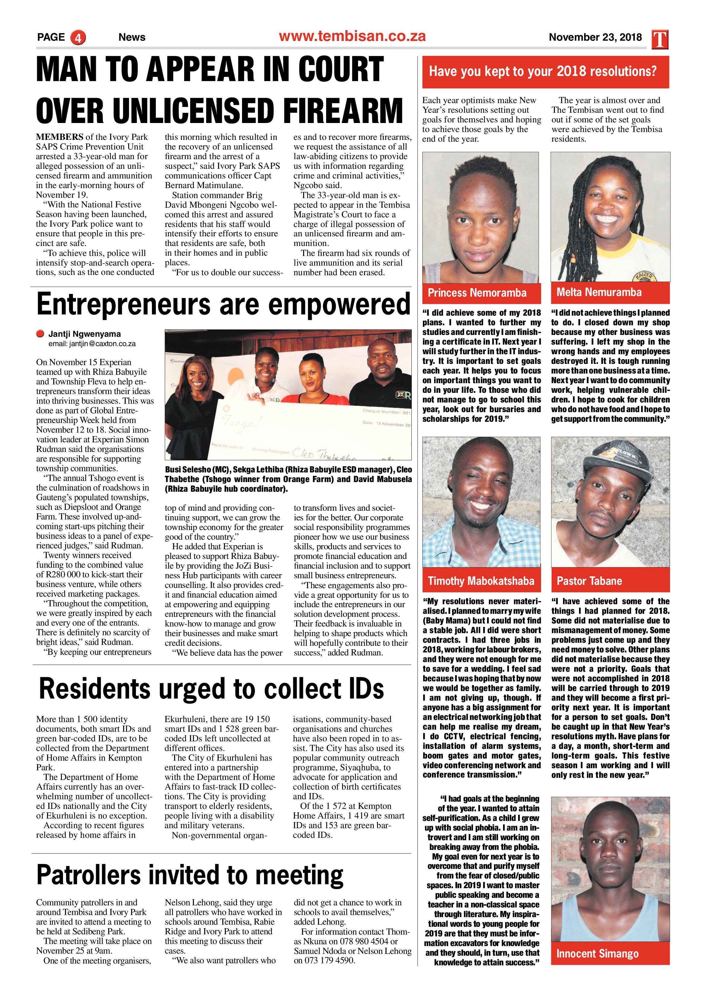 The Tembisan 26 November 2018 page 4