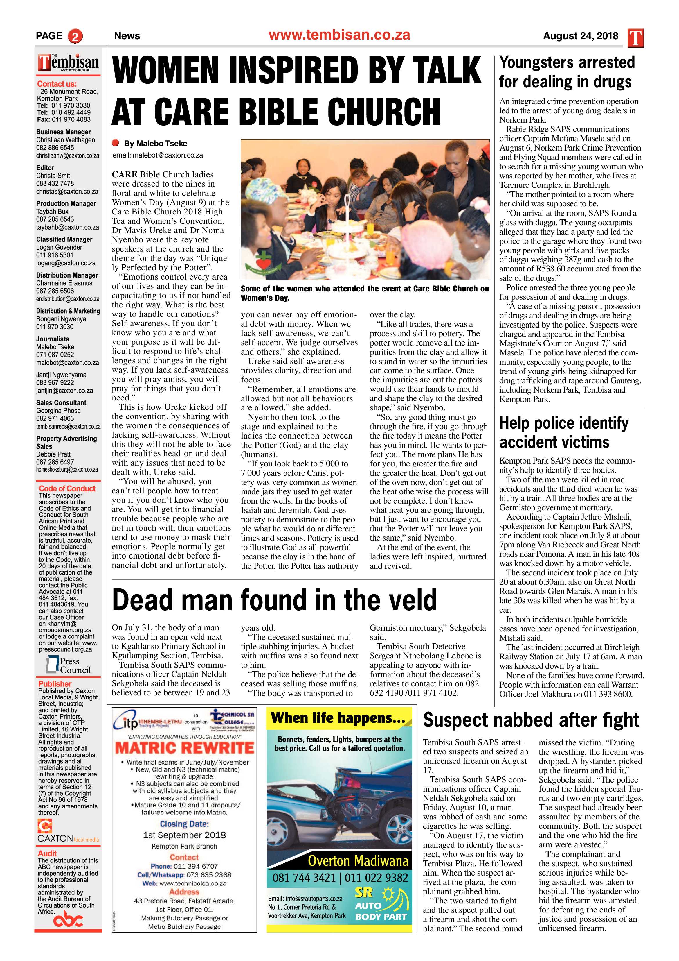 The Tembisan 27 August 2018 page 2