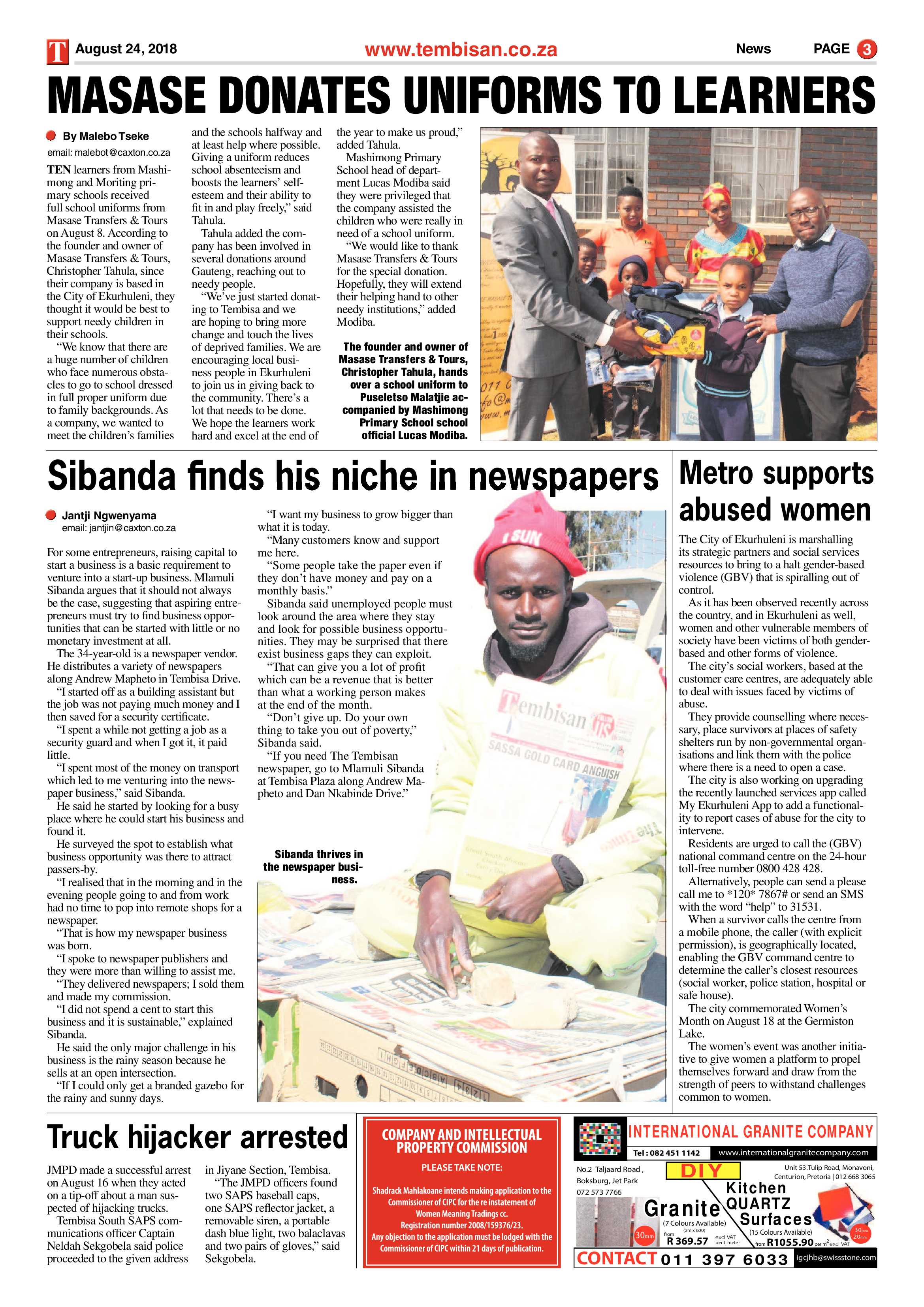 The Tembisan 27 August 2018 page 3