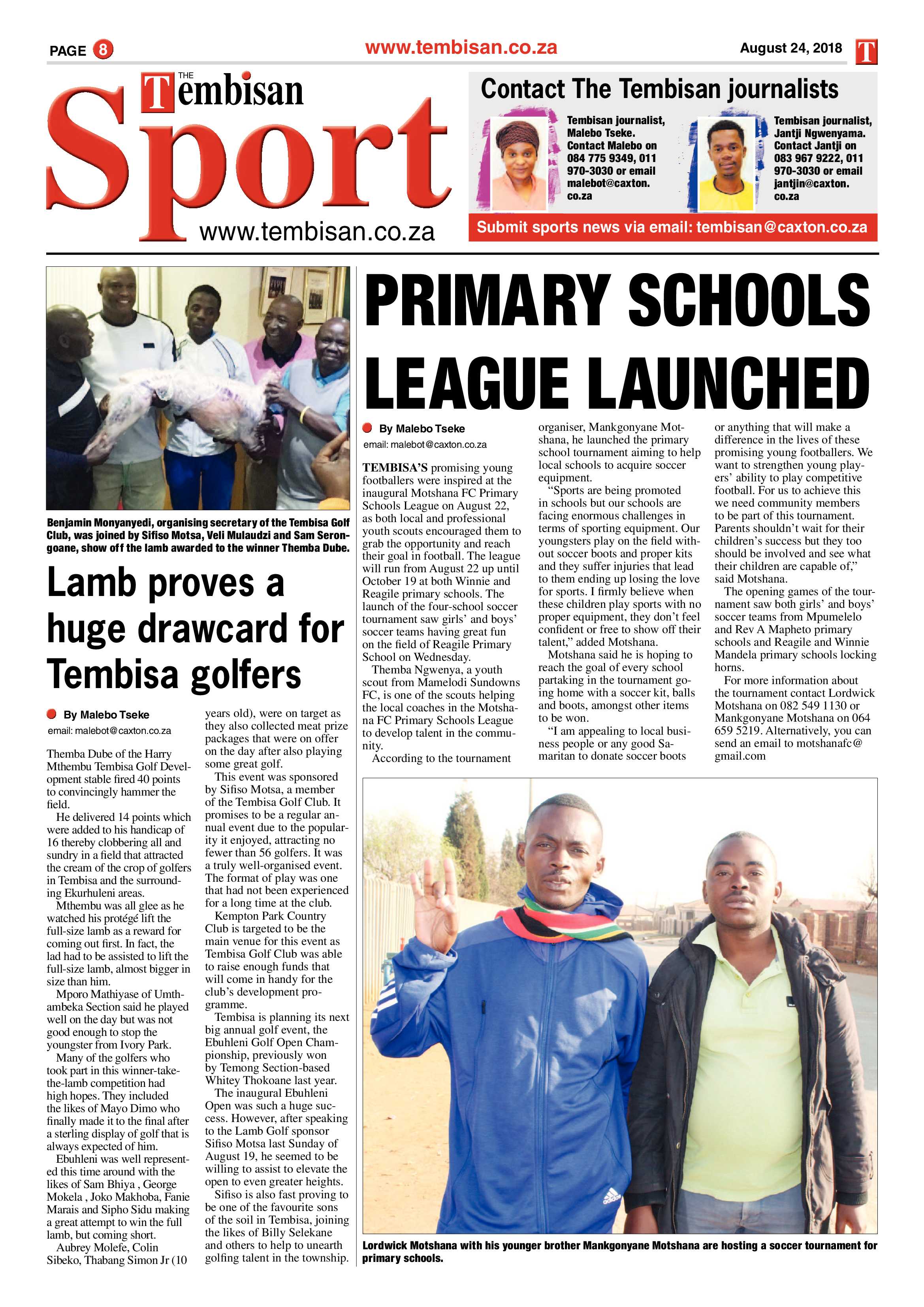 The Tembisan 27 August 2018 page 8