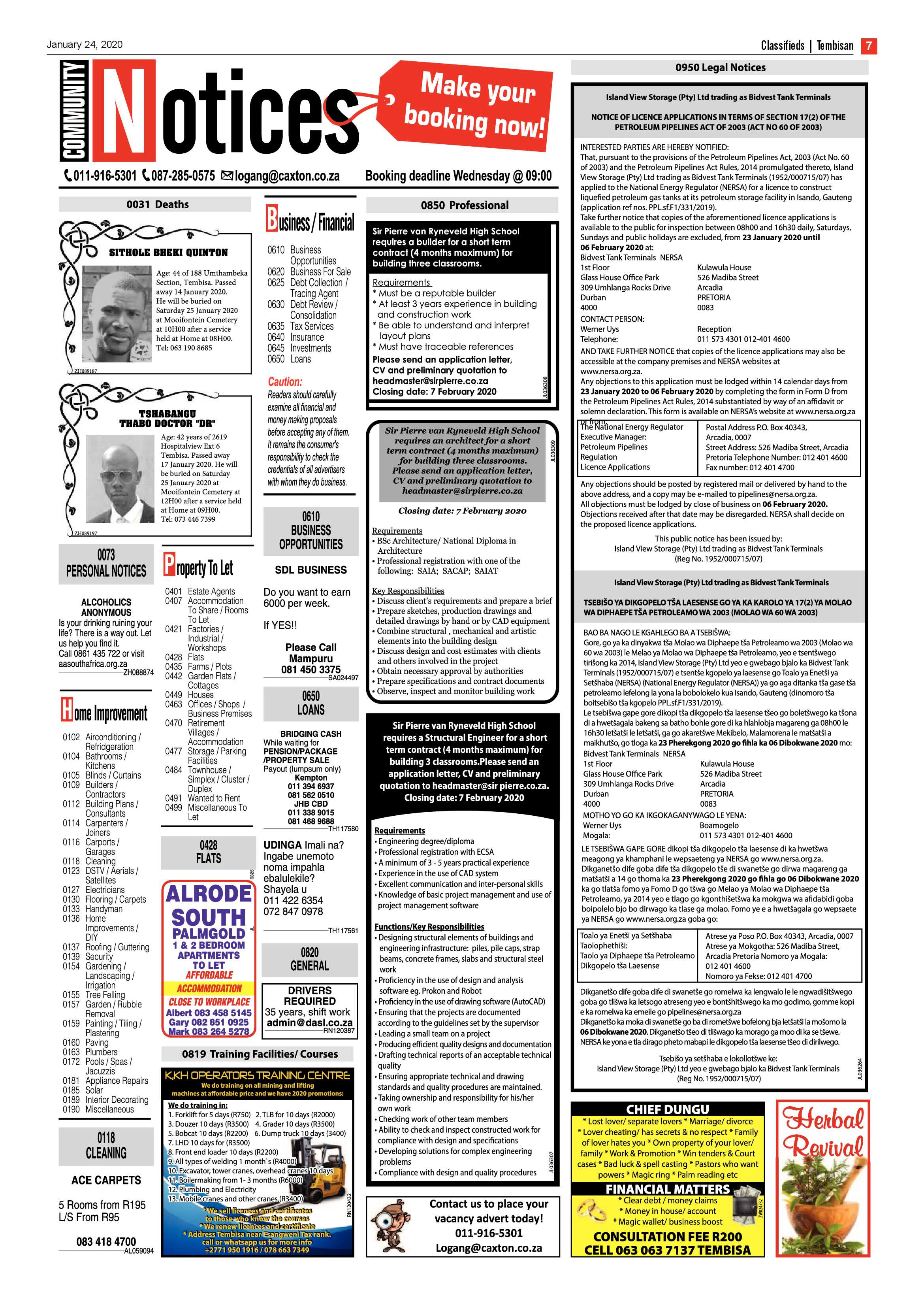 The Tembisan 27 January 2020 page 7