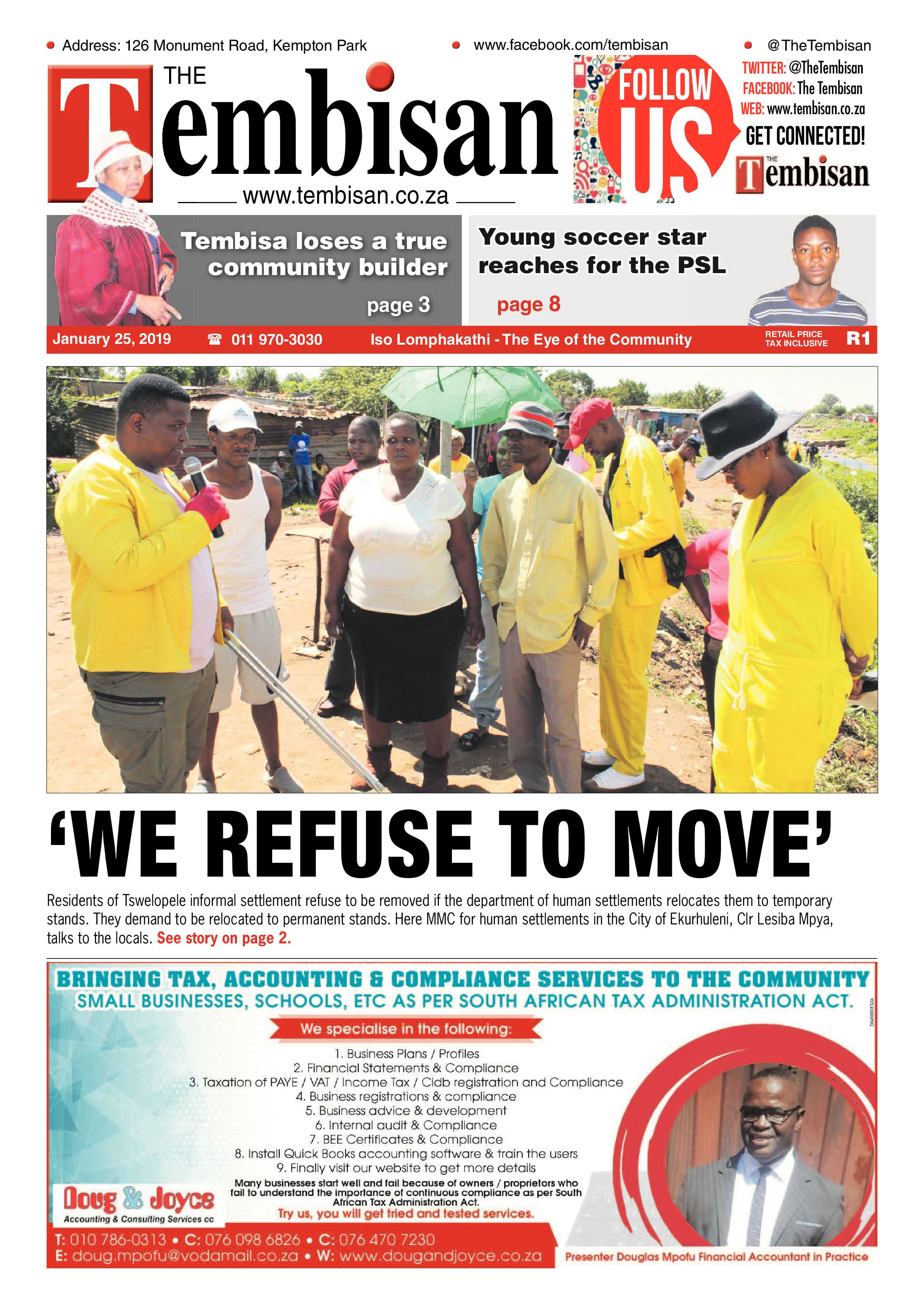 The Tembisan 28 January 2019 page 1