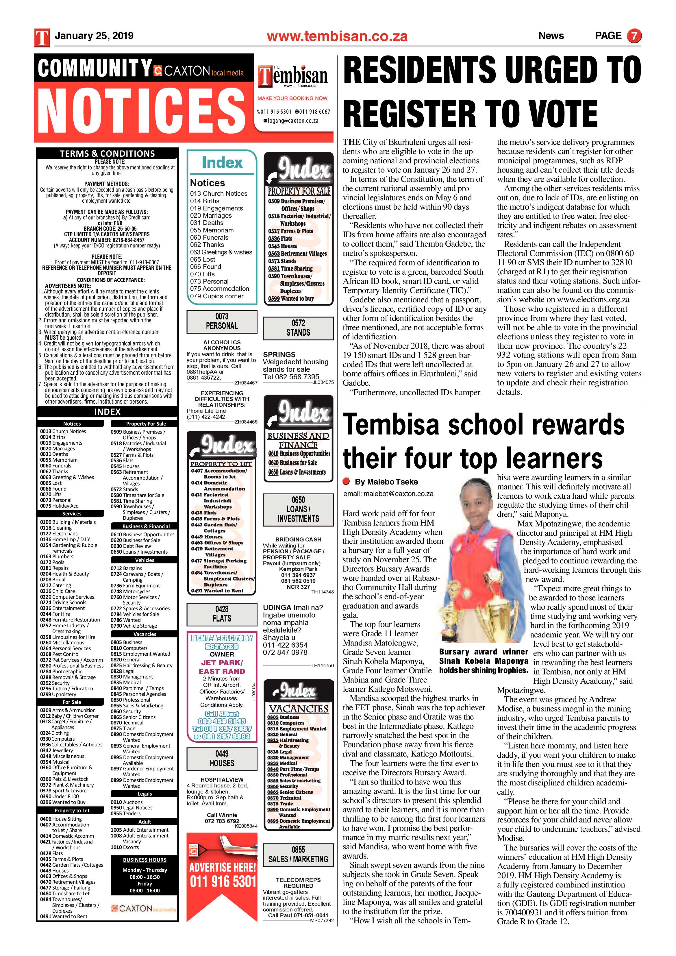 The Tembisan 28 January 2019 page 7