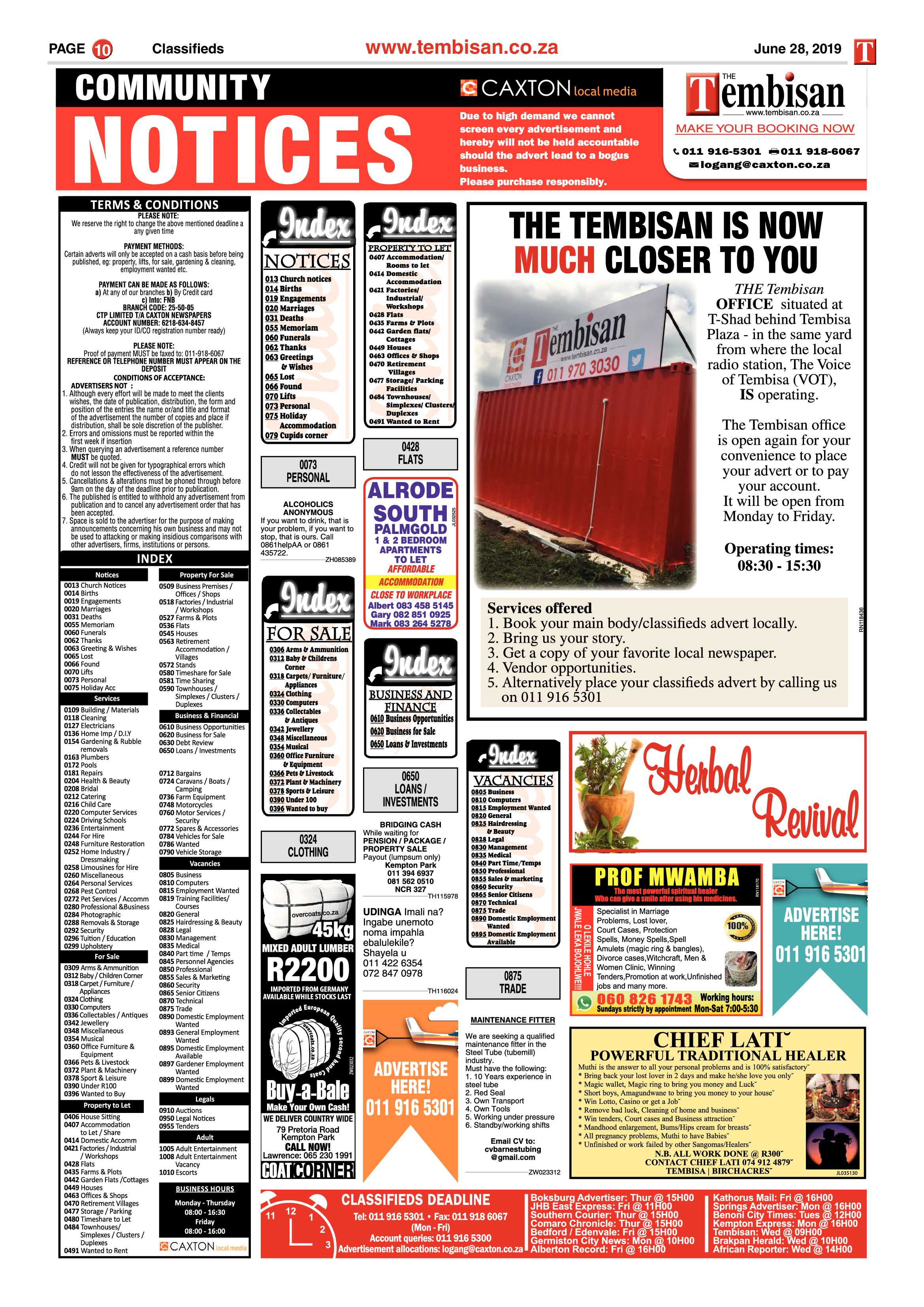 The Tembisan 28 June 2019 page 10