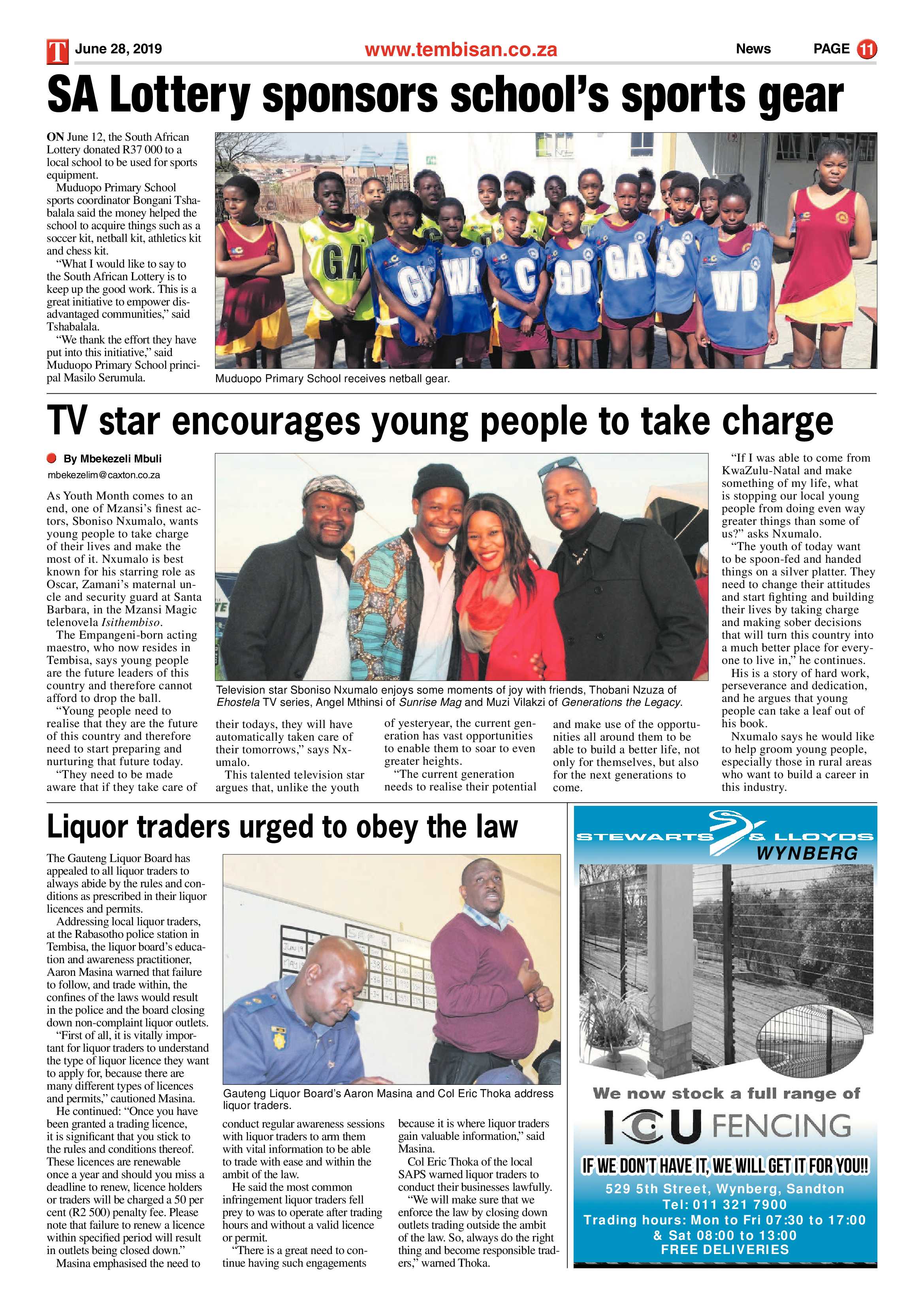 The Tembisan 28 June 2019 page 11
