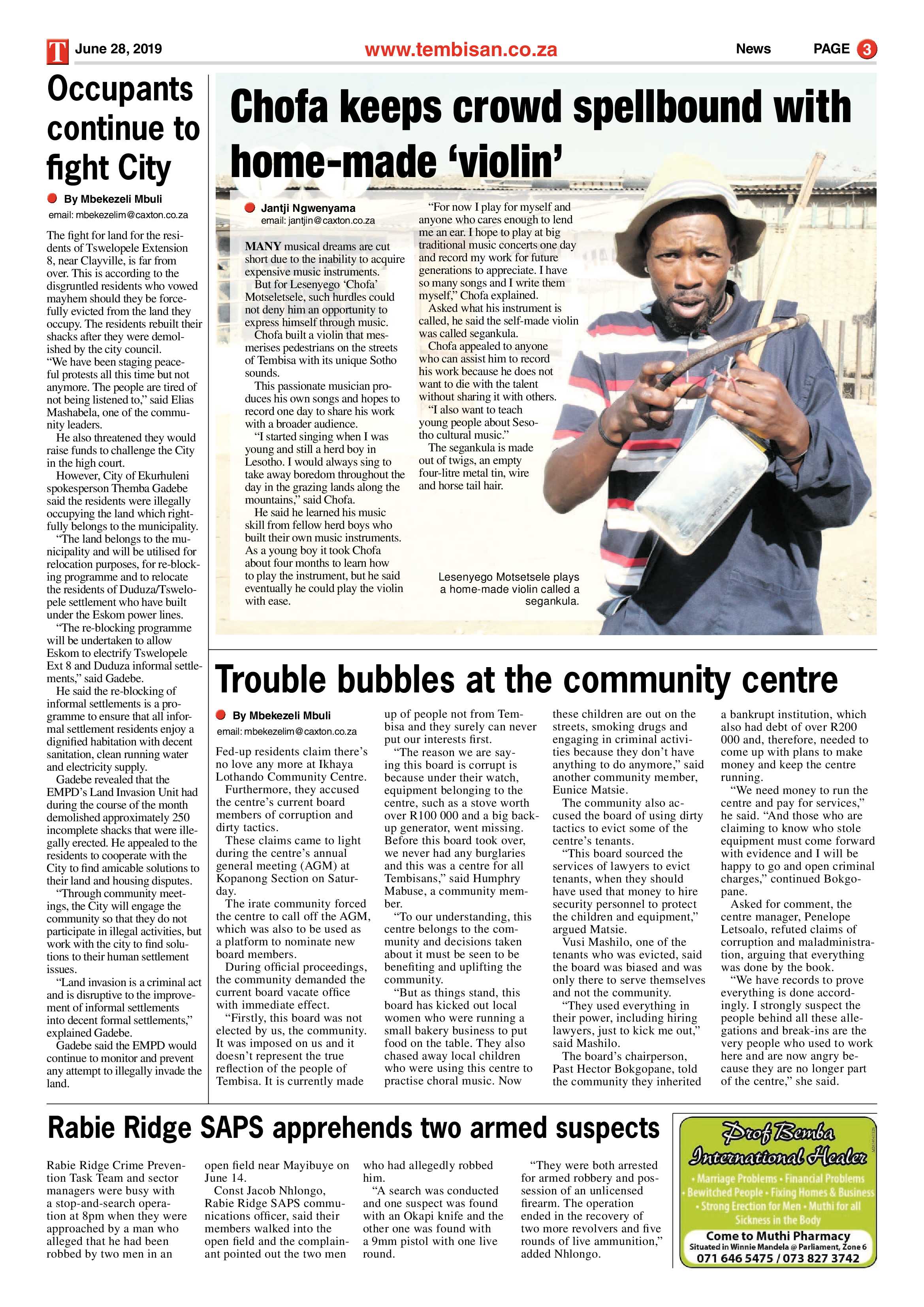 The Tembisan 28 June 2019 page 3