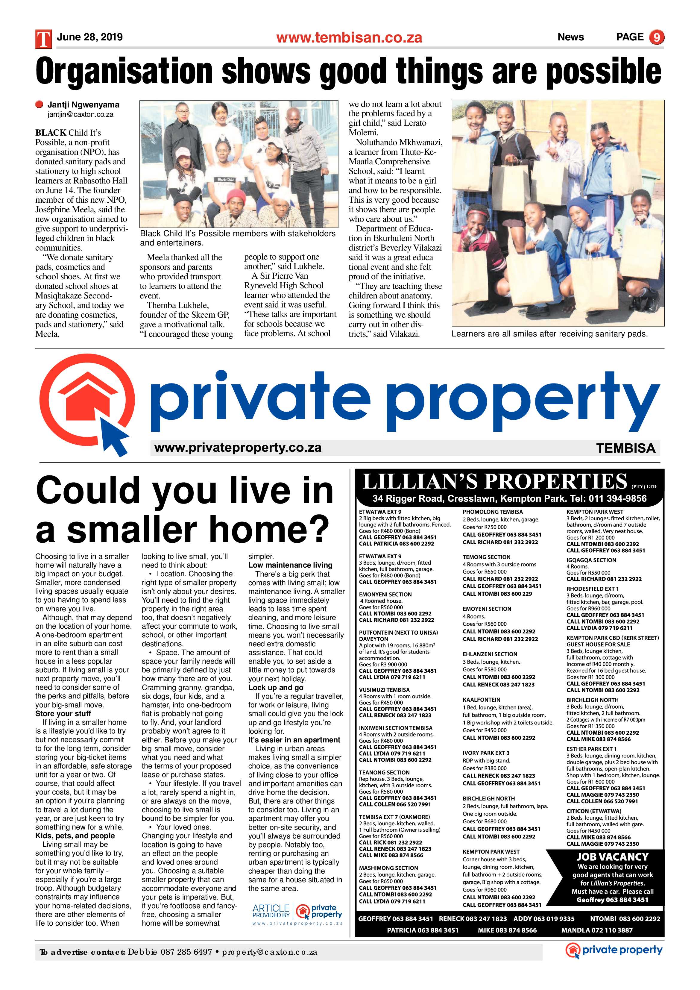 The Tembisan 28 June 2019 page 9