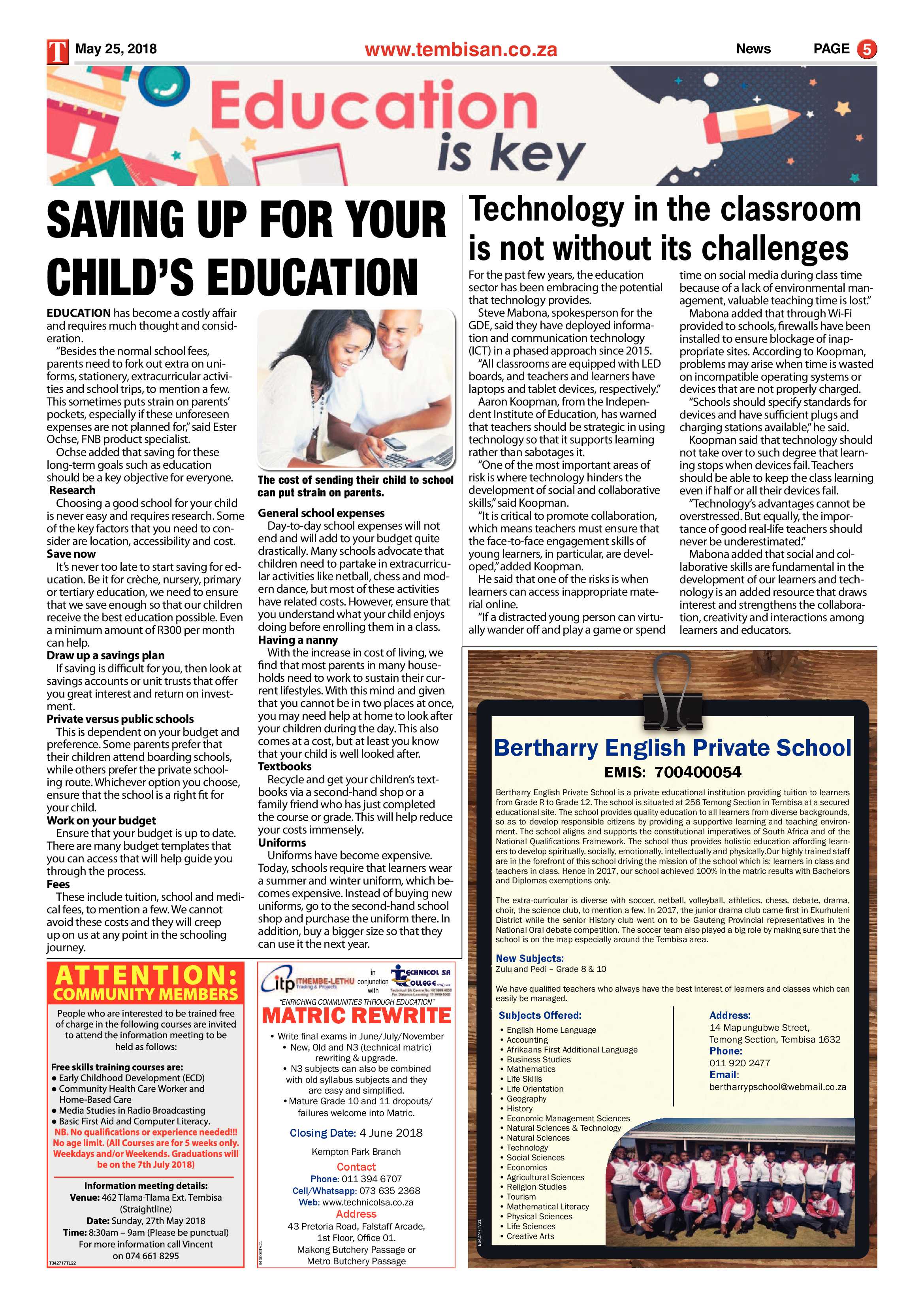 The Tembisan 28 May 2018 page 5
