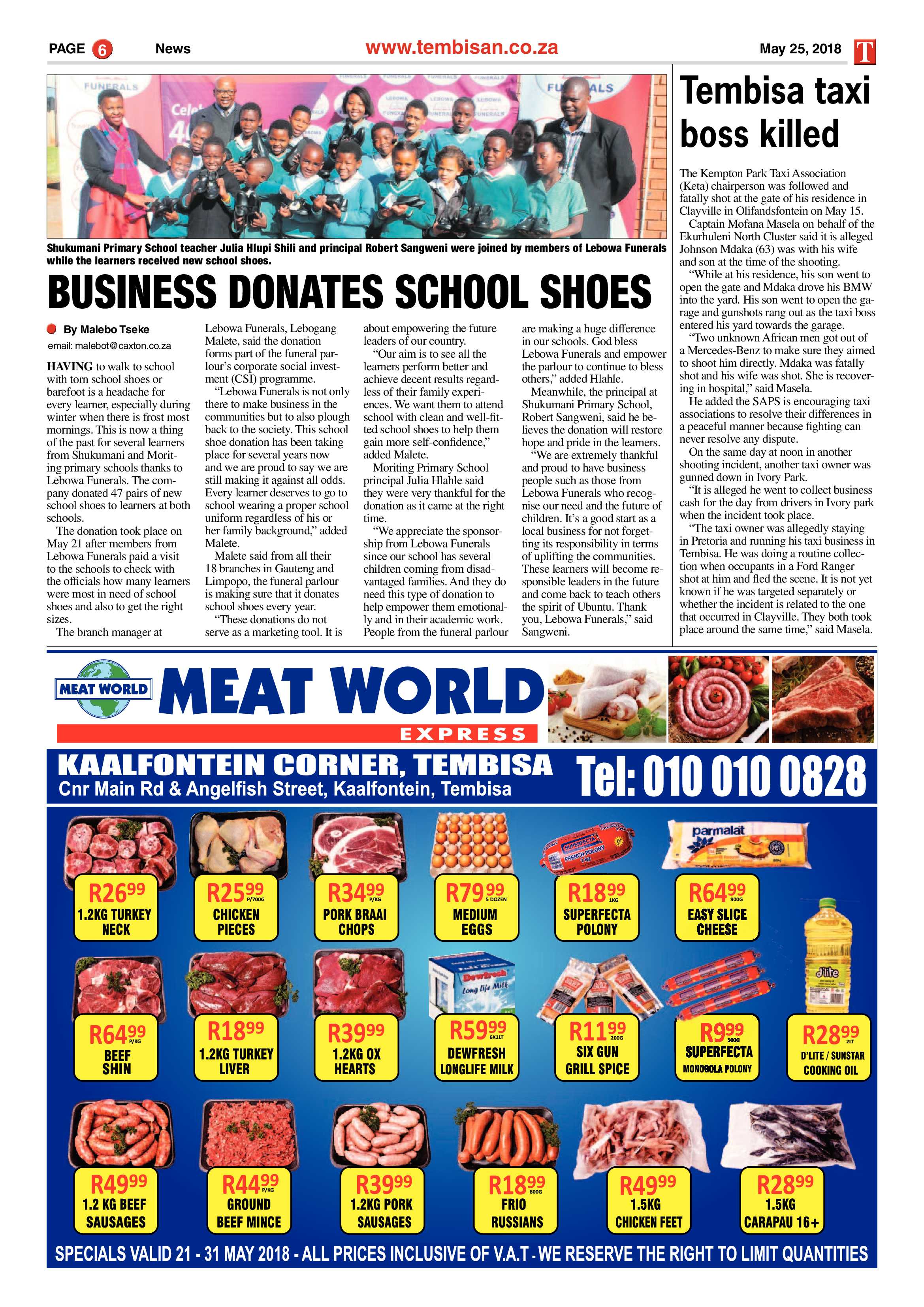 The Tembisan 28 May 2018 page 6