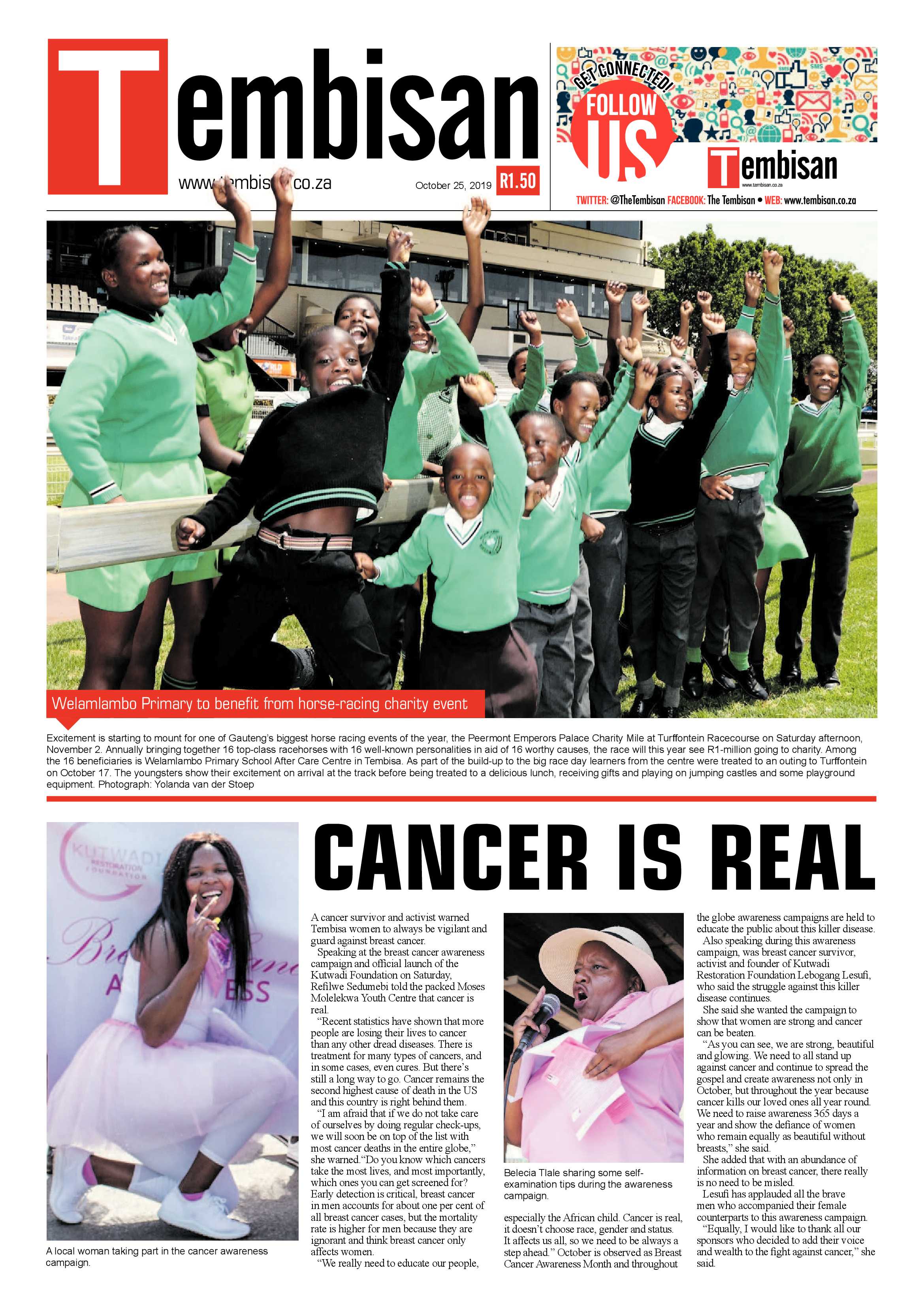 The Tembisan 28 October 2019 page 1