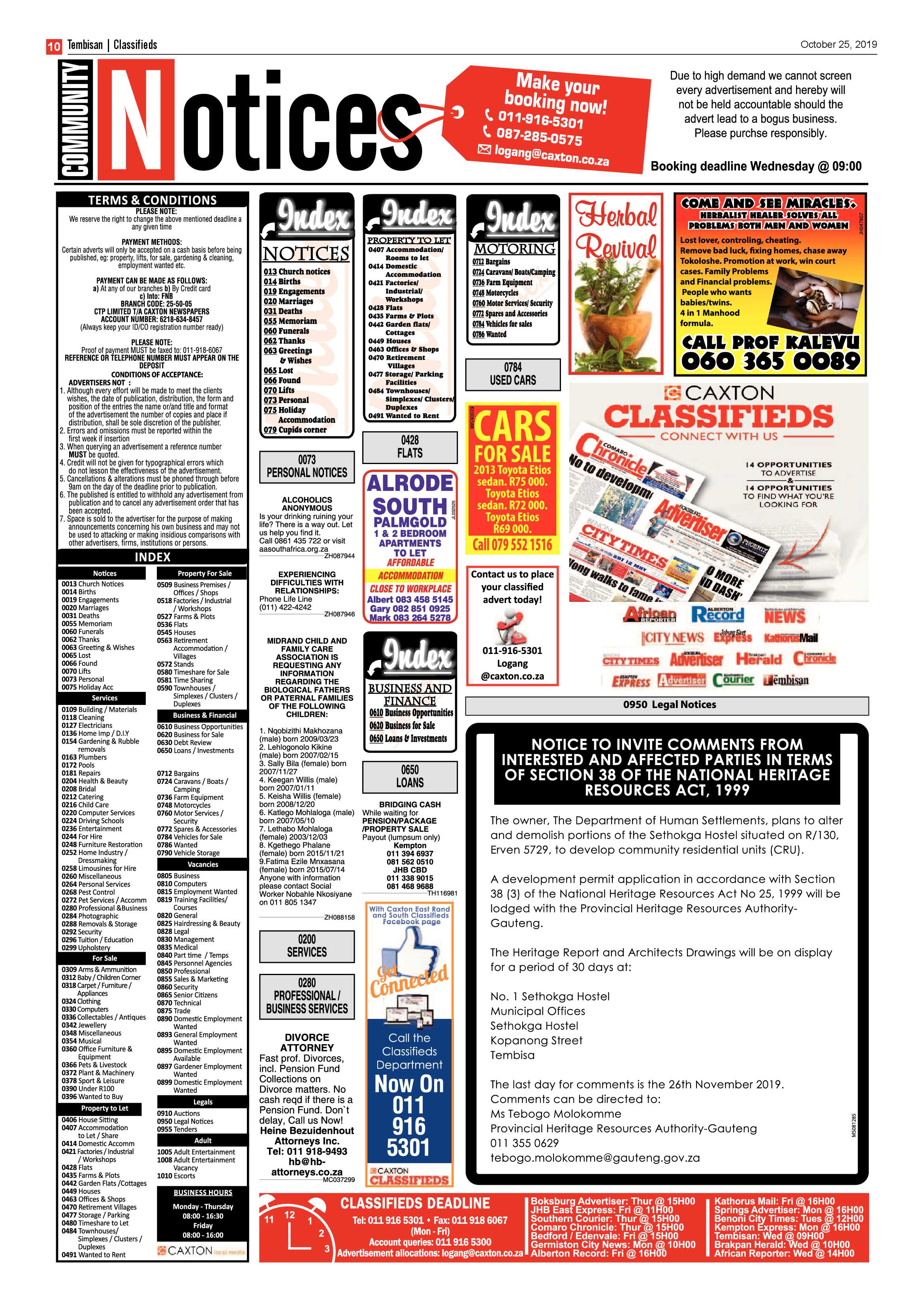 The Tembisan 28 October 2019 page 10