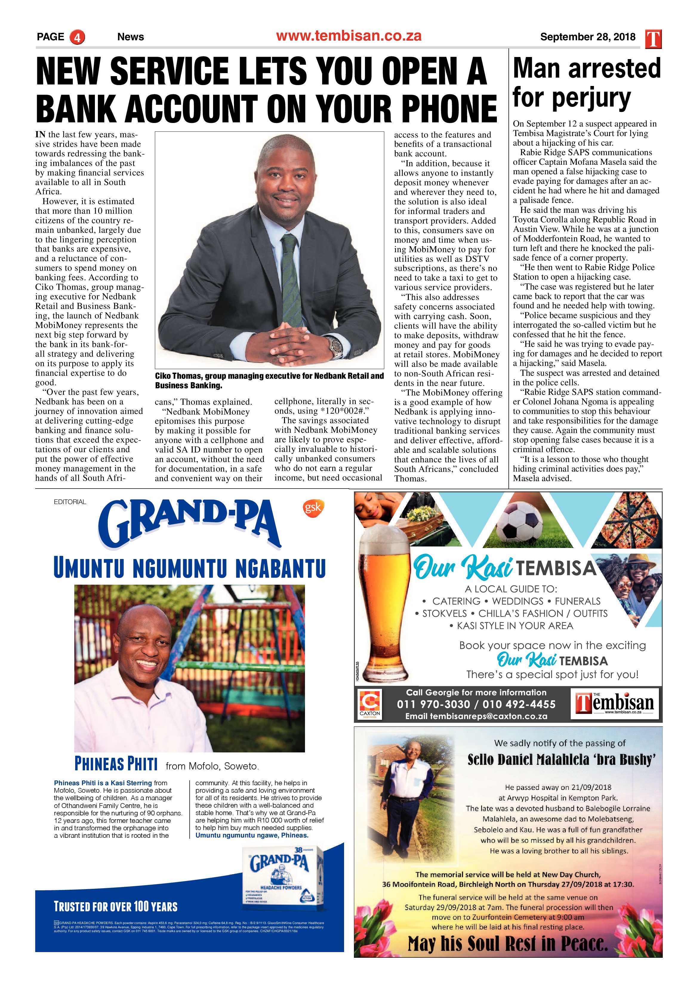 The Tembisan 28 September 2018 page 4