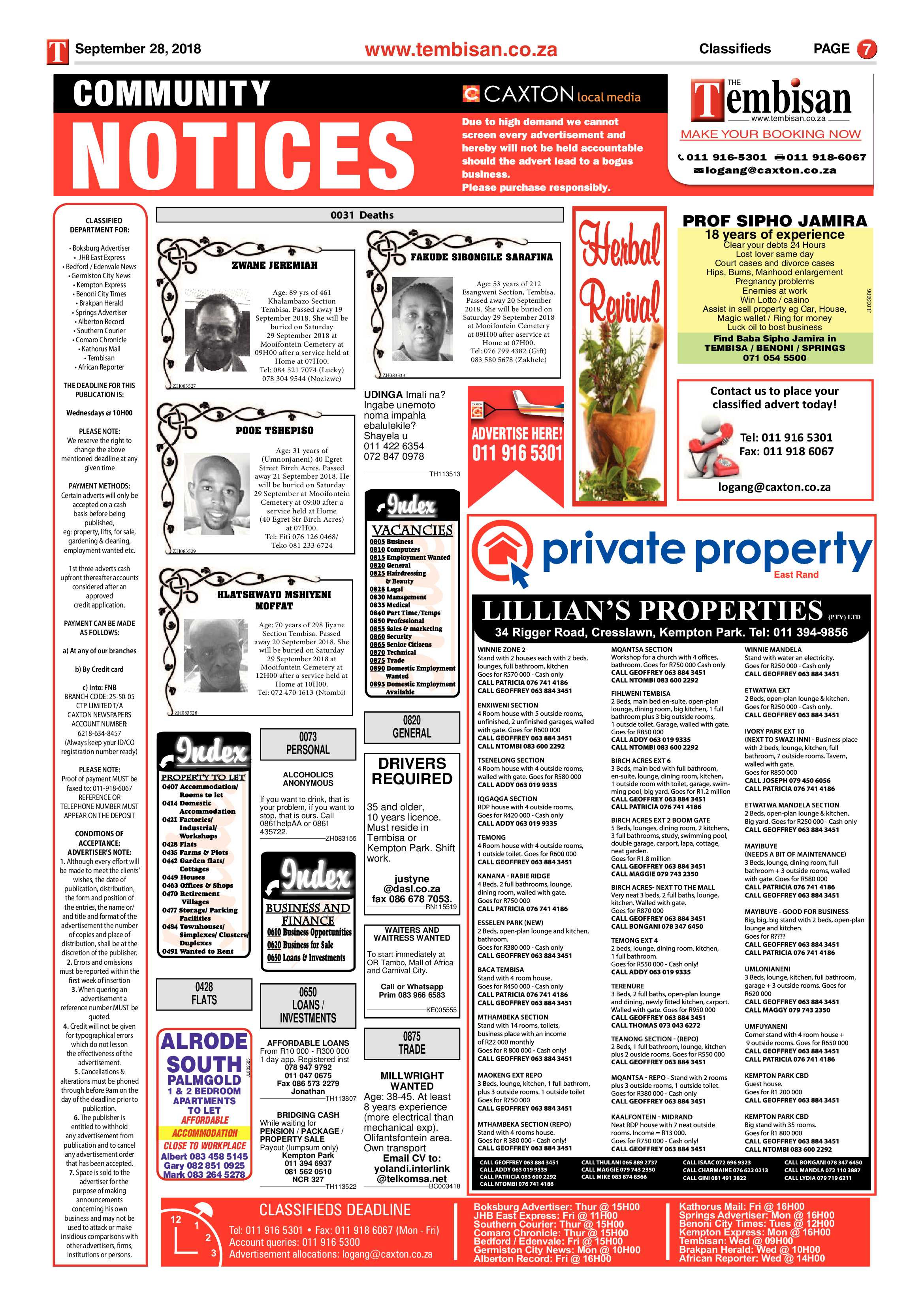 The Tembisan 28 September 2018 page 7