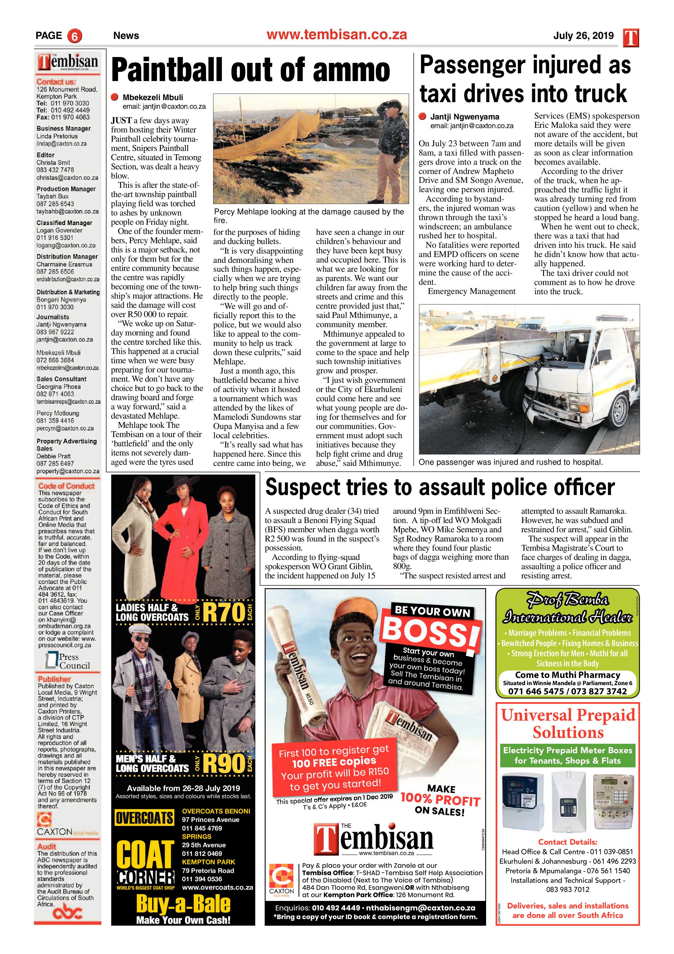 The Tembisan 29 July 2019 page 6