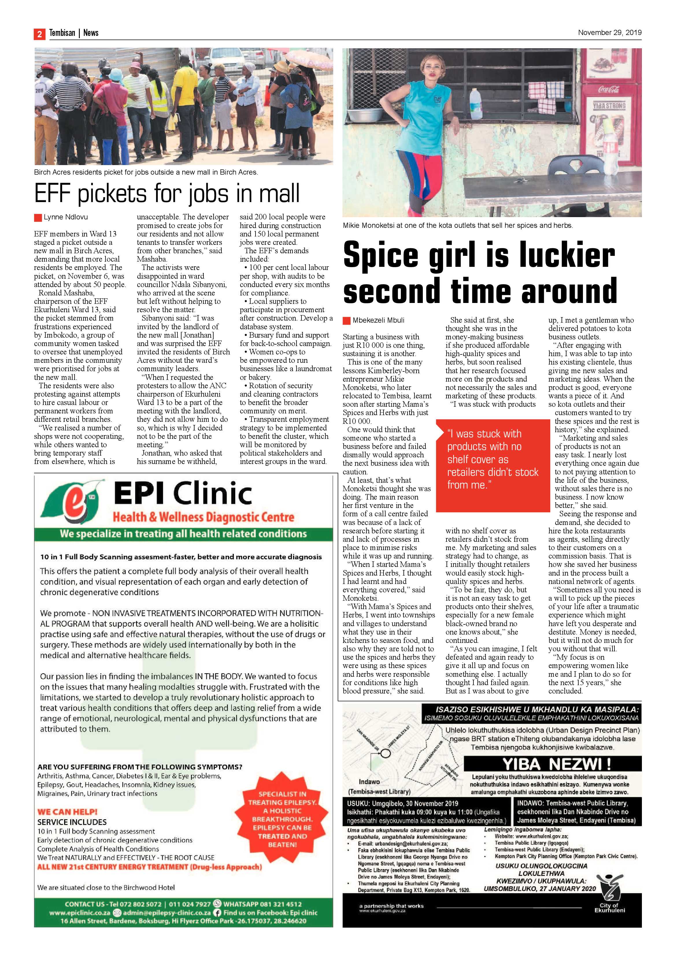 The Tembisan 29 November 2019 page 2