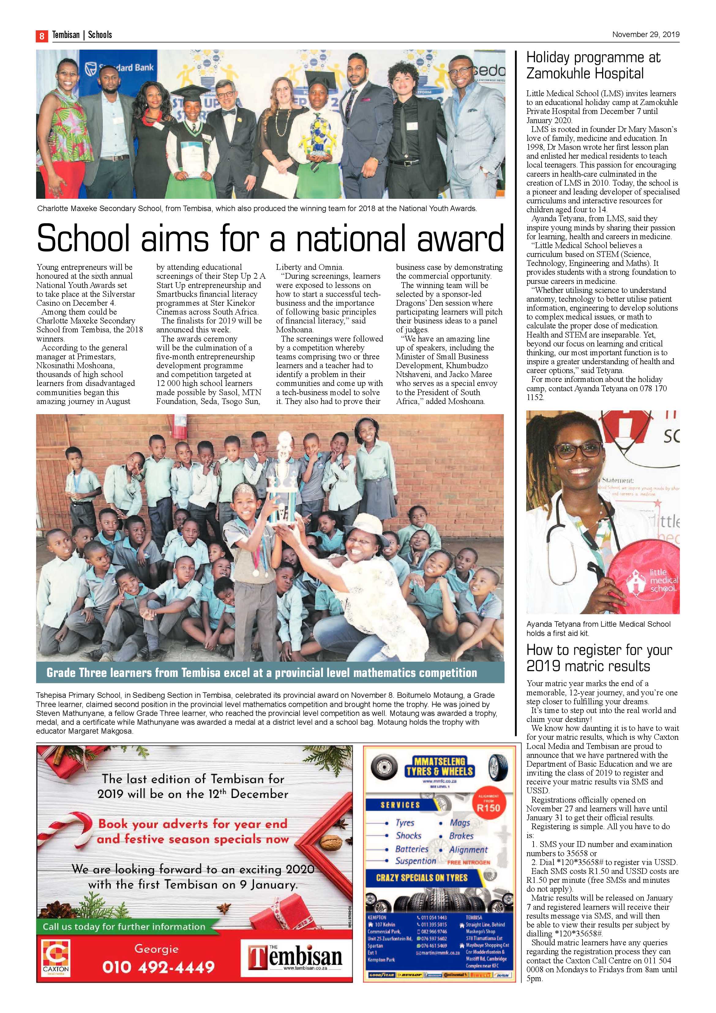 The Tembisan 29 November 2019 page 8