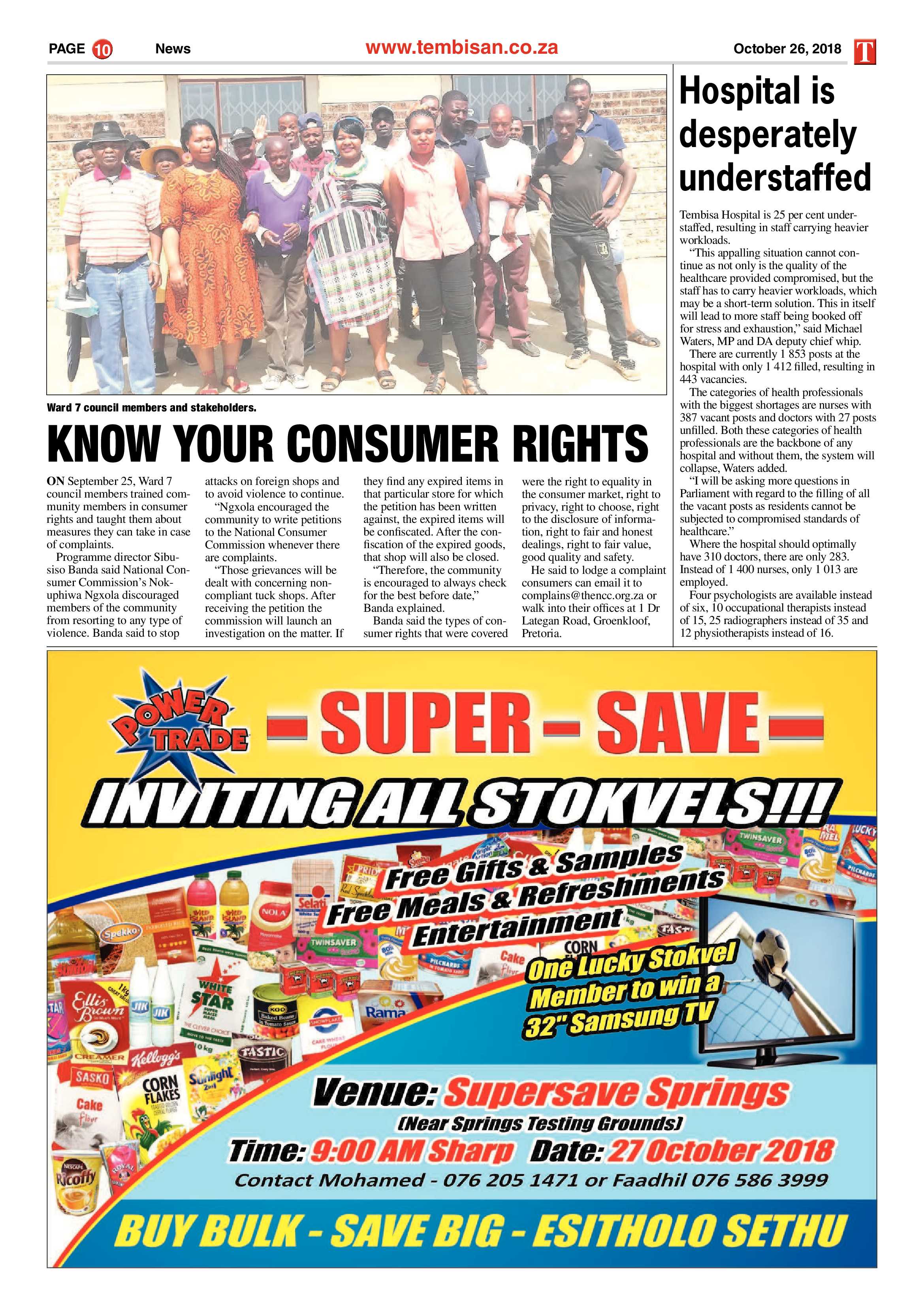 The Tembisan 29 October 2018 page 10