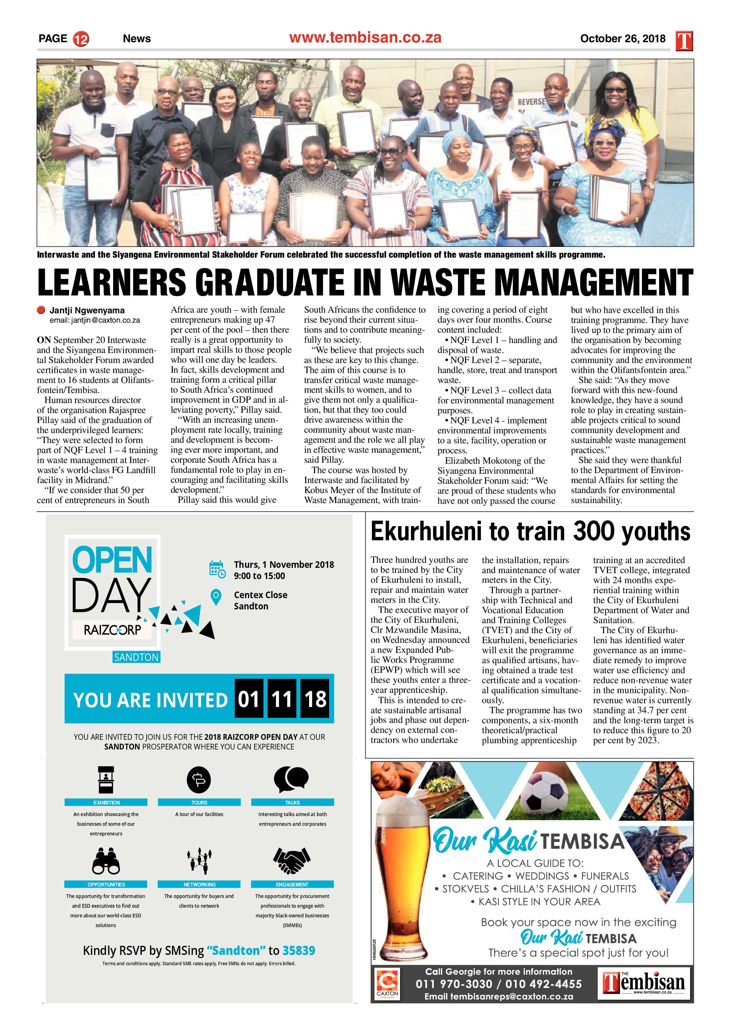 The Tembisan 29 October 2018 page 12
