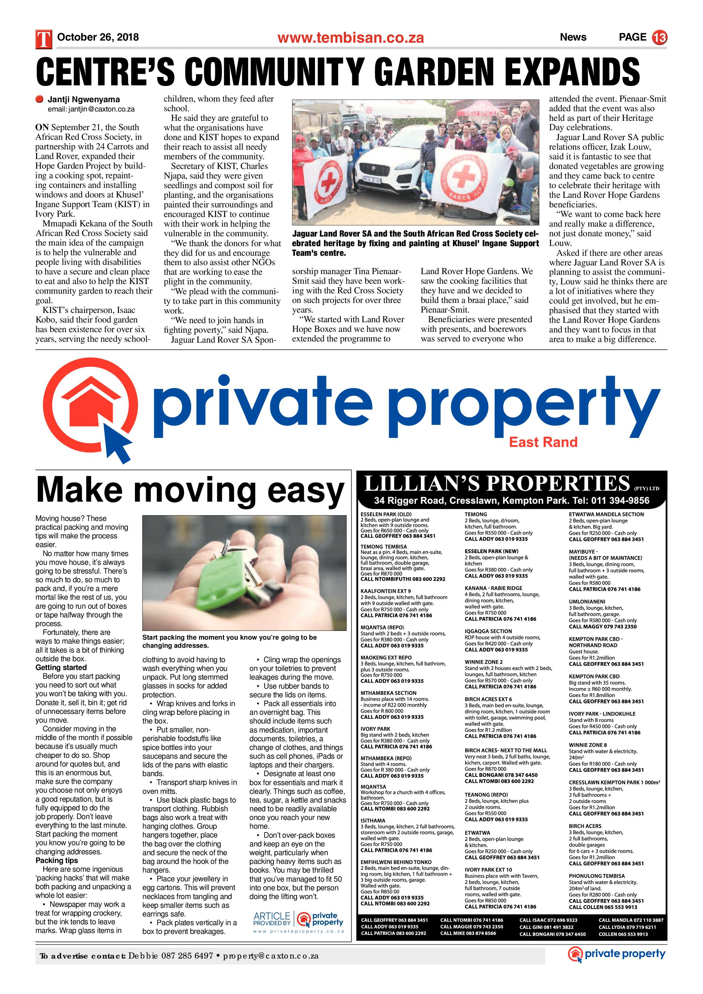 The Tembisan 29 October 2018 page 13