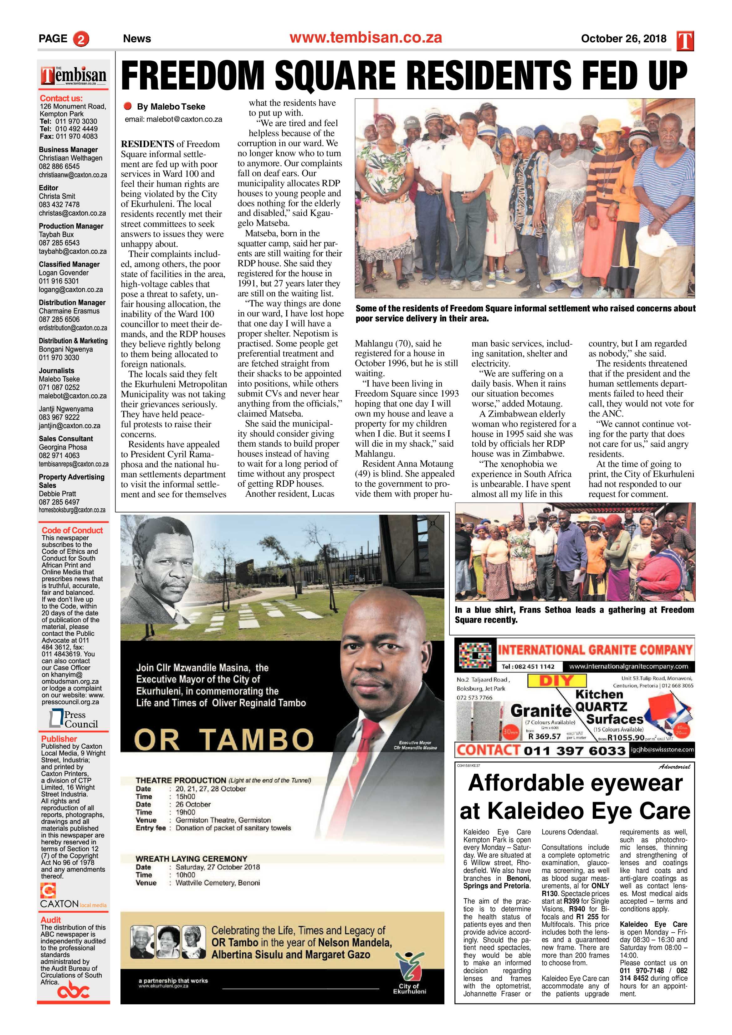The Tembisan 29 October 2018 page 2