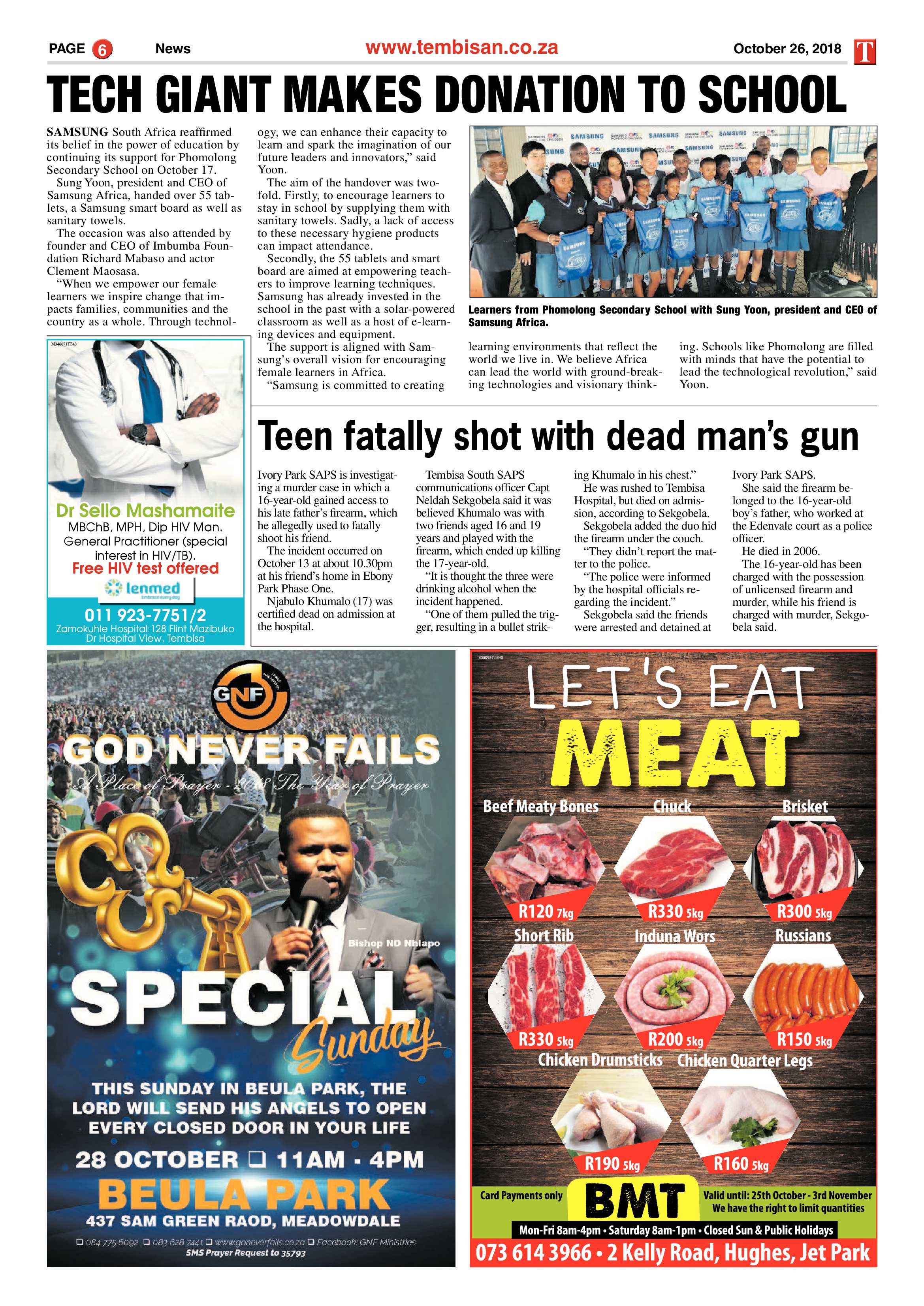 The Tembisan 29 October 2018 page 6